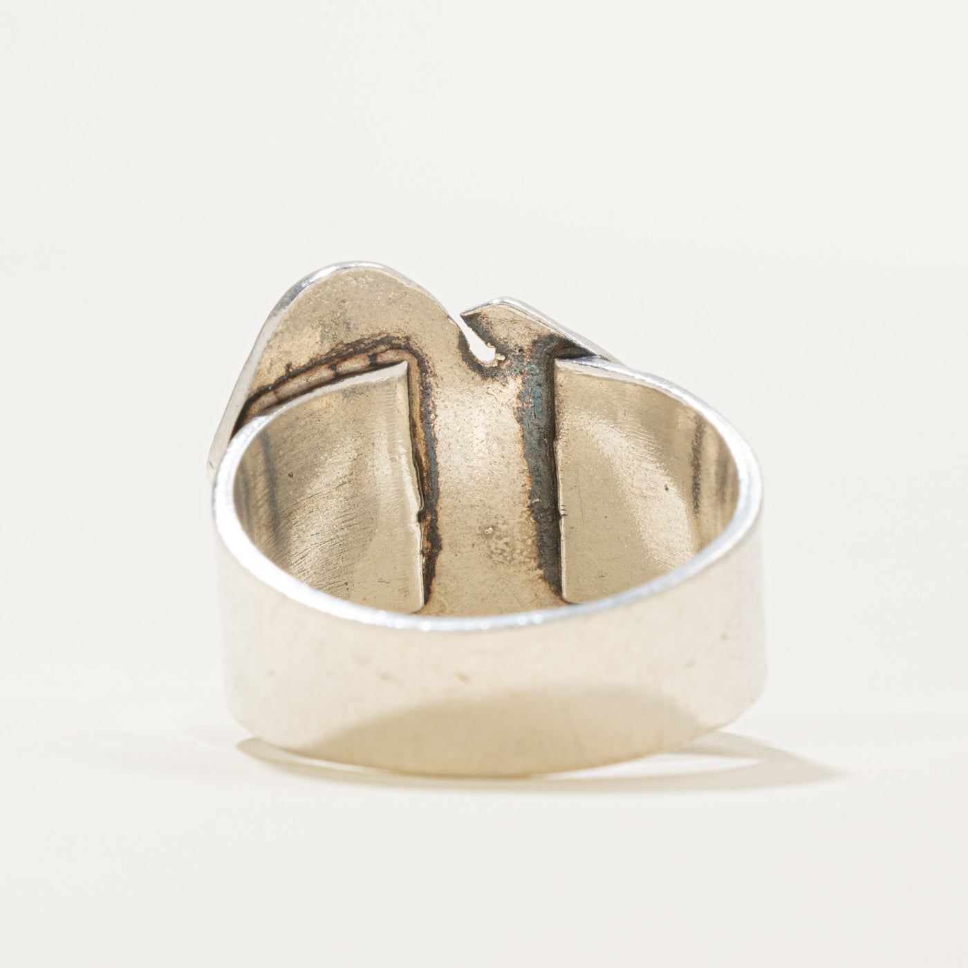 'Kelvin Thompson' Sterling Silver Indigenous Carved Eagle Ring | SZ 6.75
