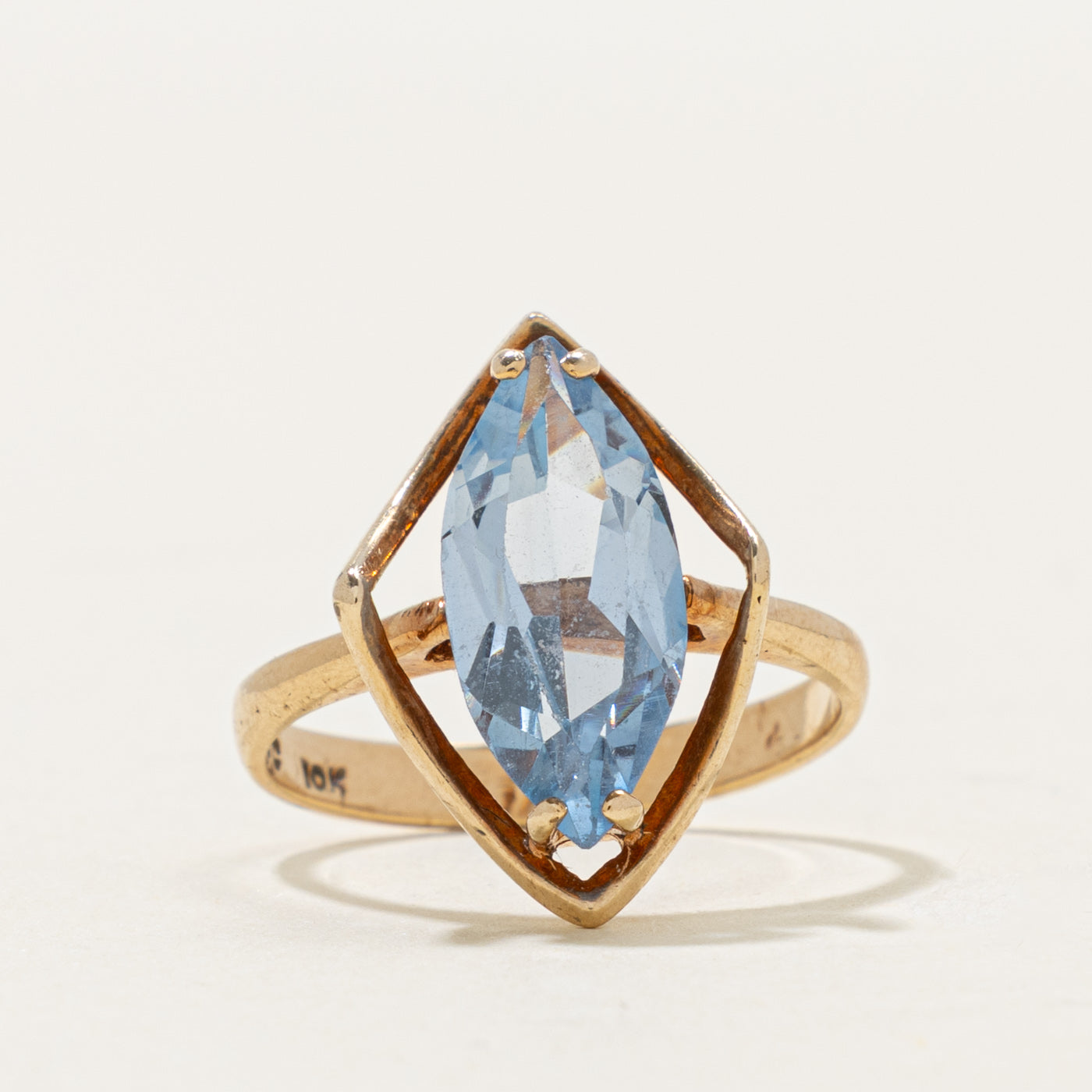 10k Synthetic Spinel Open Framed Cocktail Ring | 2.50ct | SZ 6.25