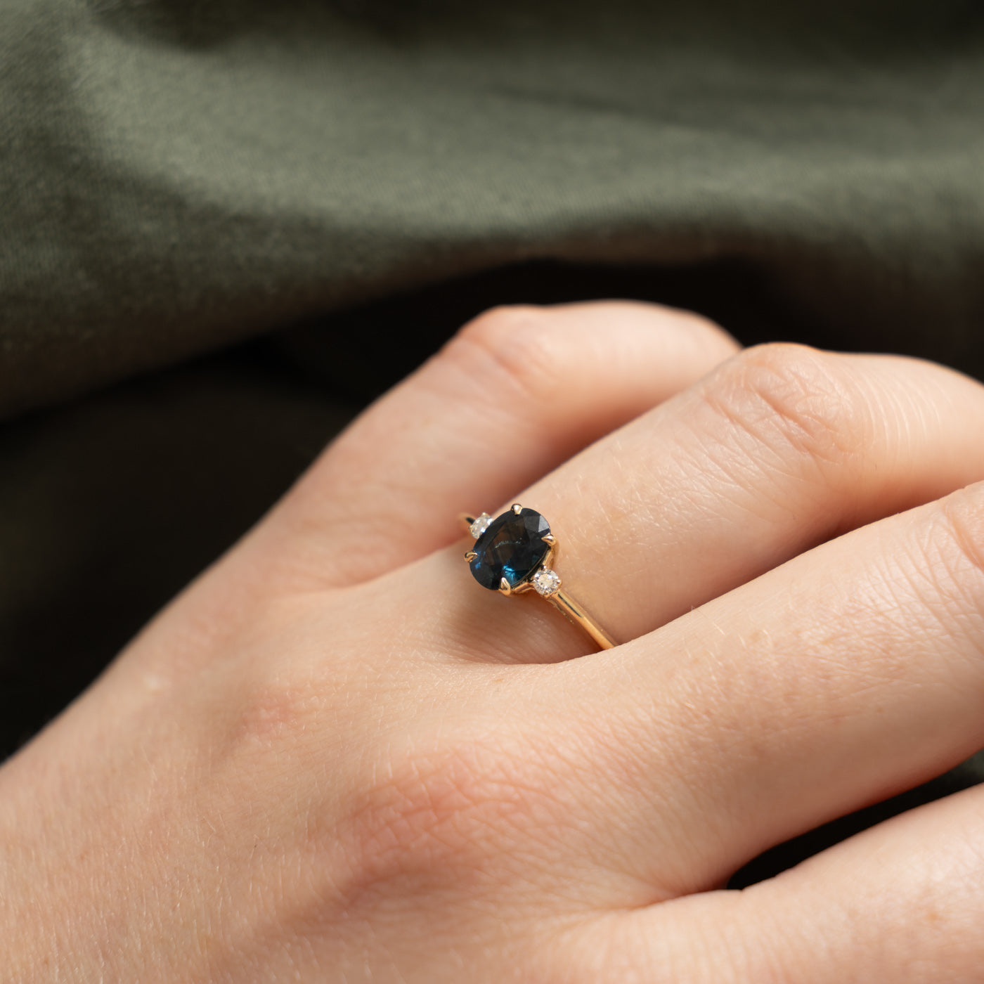 '100 Ways' 14k Yellow Gold Sapphire & Diamond Accented Ring | 1.08ct, 0.20ctw | SZ 7
