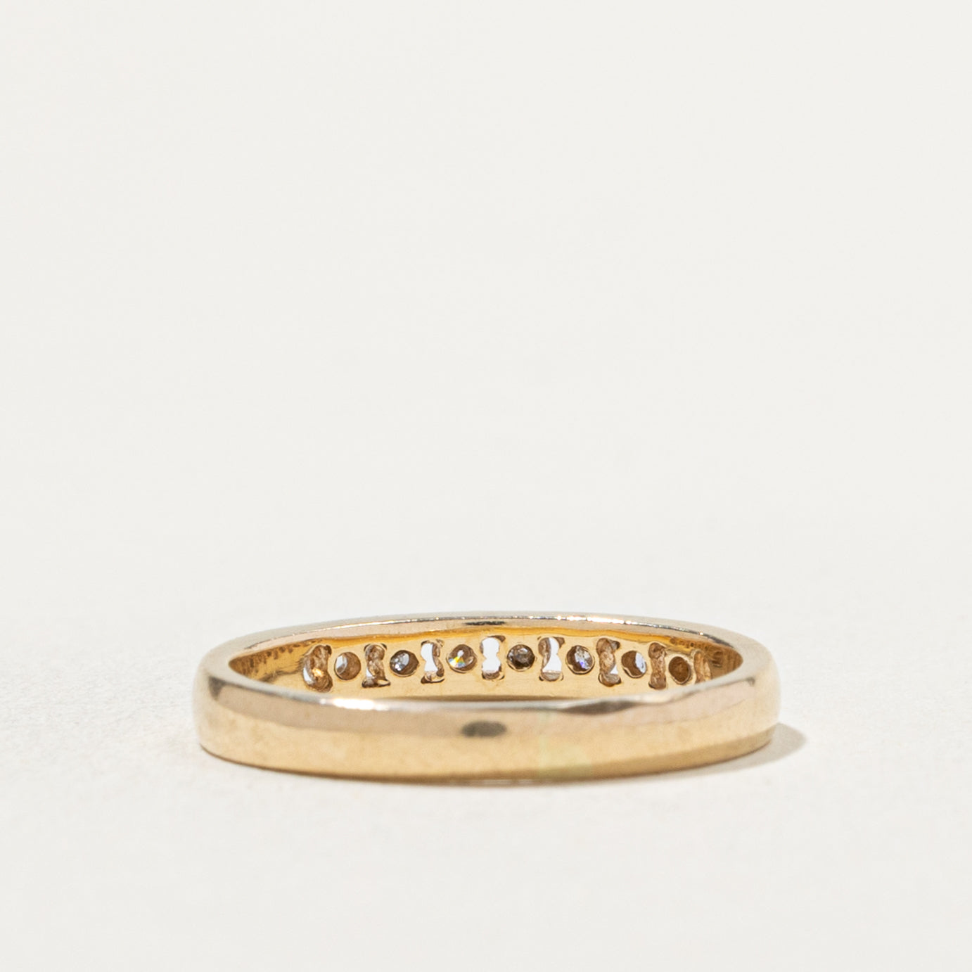 14k Channel Set Semi Eternity Diamond Band | SZ 4.75