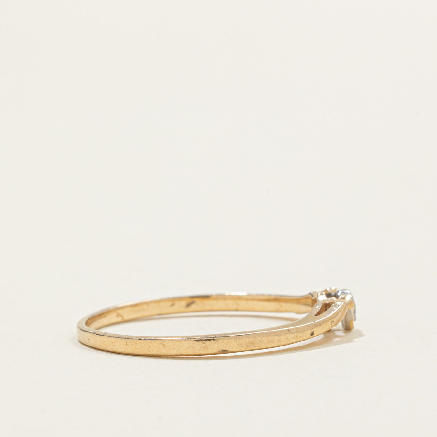 14k Diamond Petite Heart Ring | SZ 9.75
