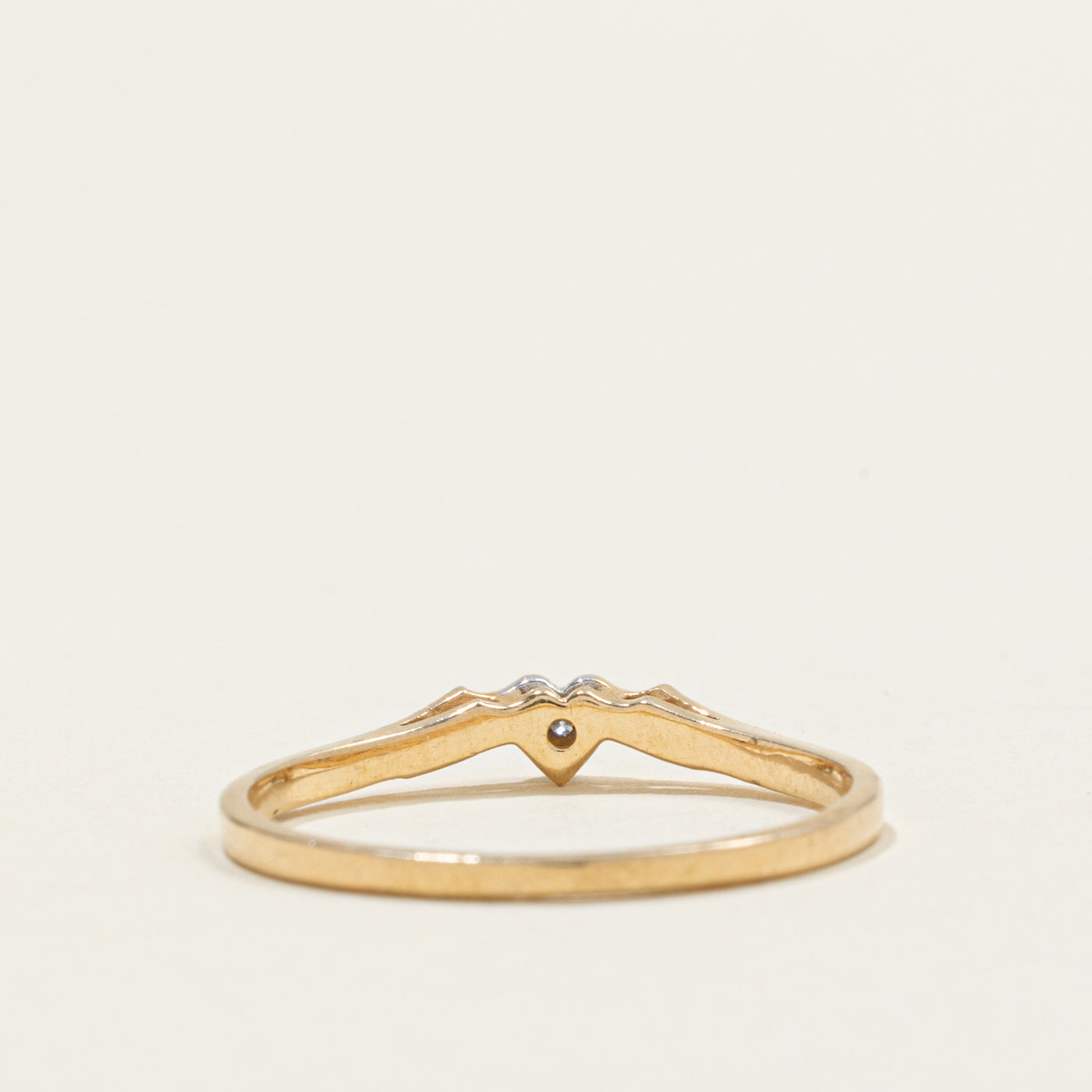 14k Diamond Petite Heart Ring | SZ 9.75