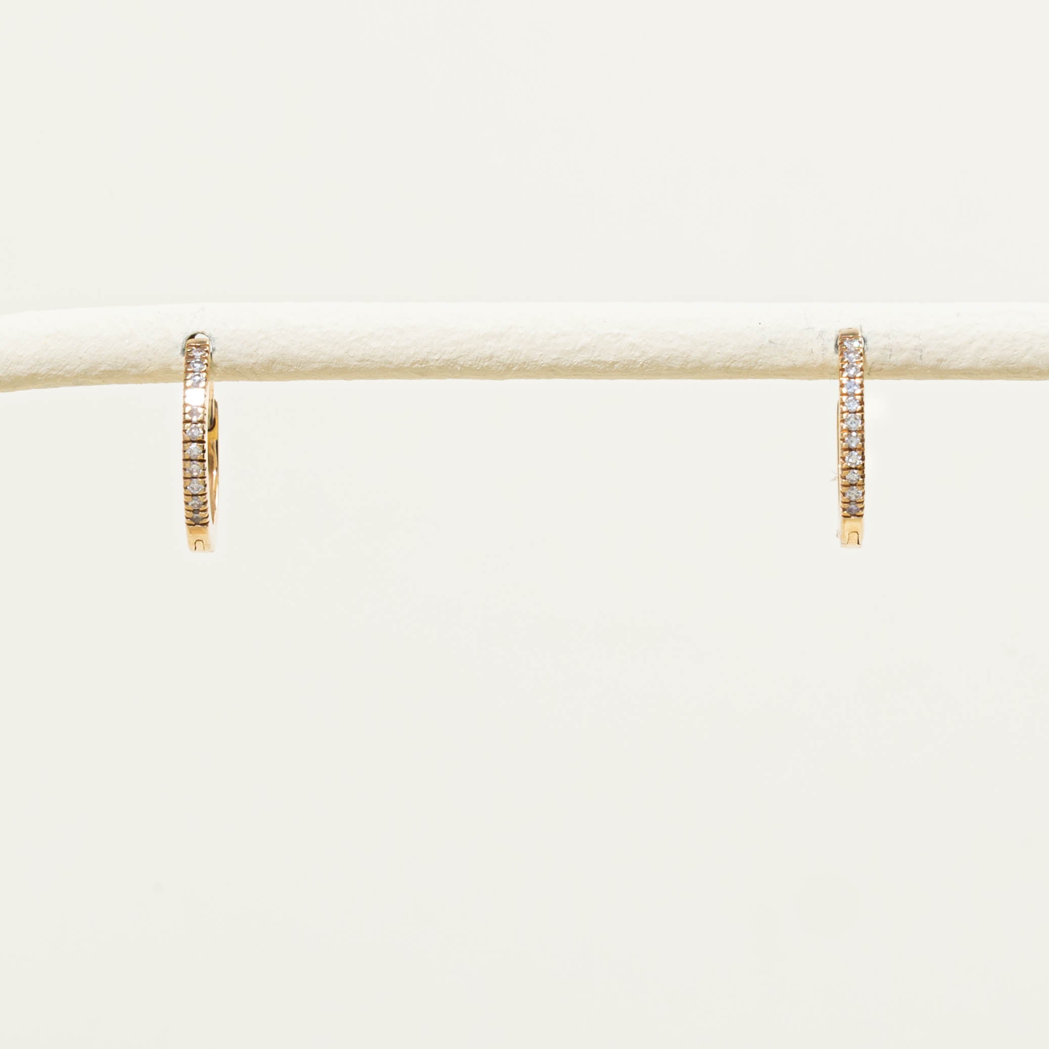 14k Diamond Huggie Earrings