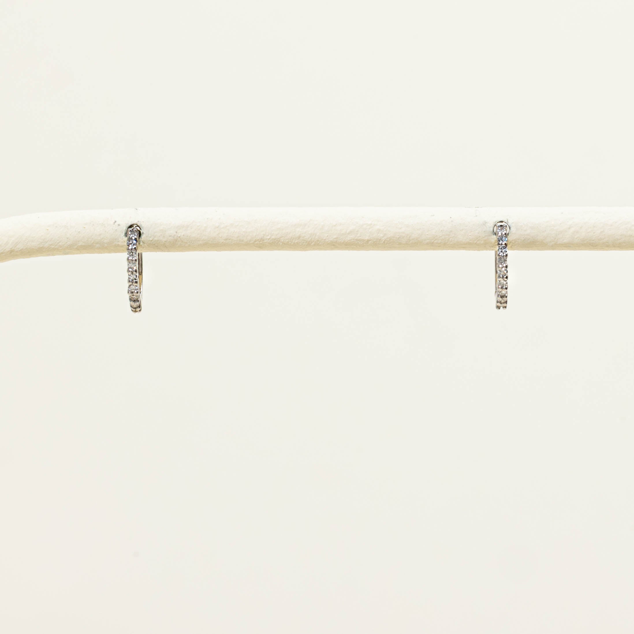14k Diamond Huggie Earrings