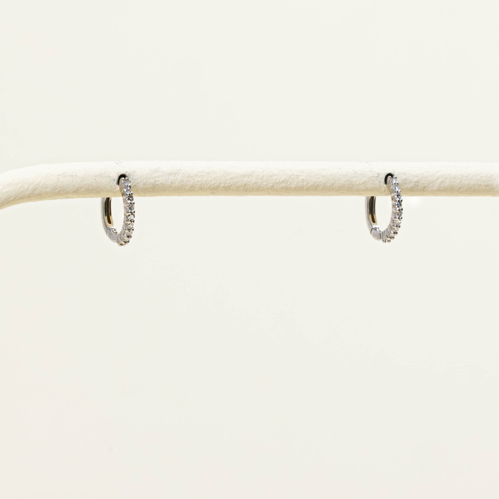 14k Diamond Huggie Earrings