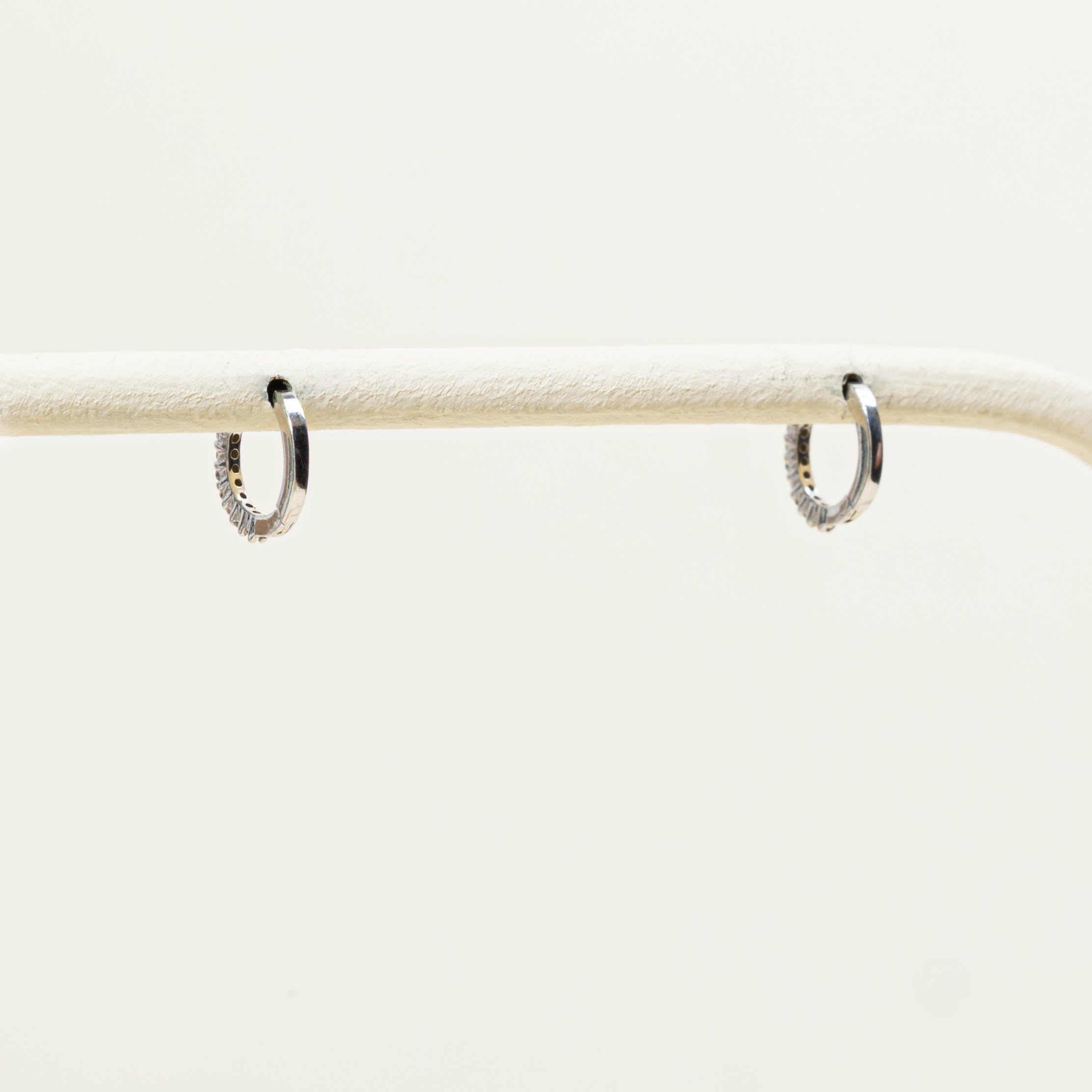 14k Diamond Huggie Earrings