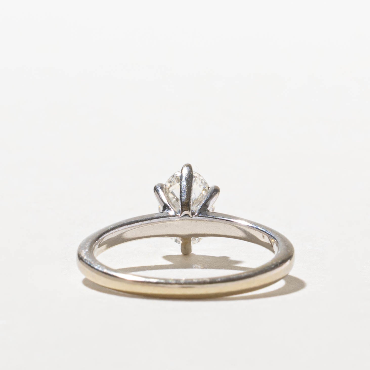 18k GIA Oval Cut Six Prong Diamond Ring | GIA 0.60ct SI1 H | SZ 4.5