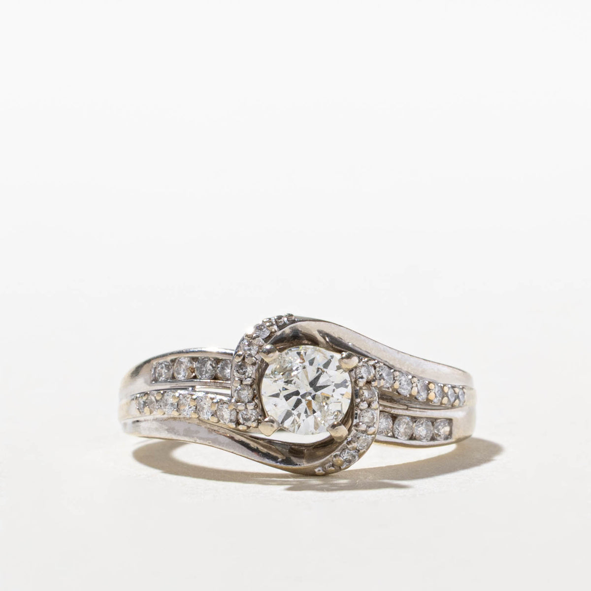 14k Diamond Accented Bypass Ring | 0.42ct I1 H/I, 0.24ctw | SZ 6.5