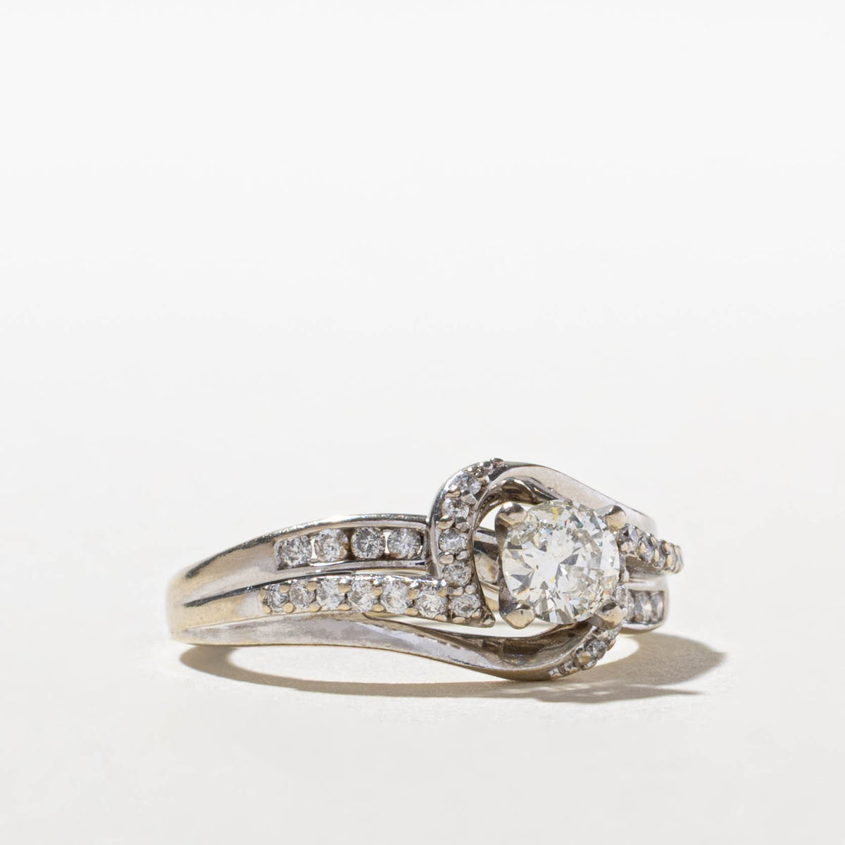 14k Diamond Accented Bypass Ring | 0.42ct I1 H/I, 0.24ctw | SZ 6.5