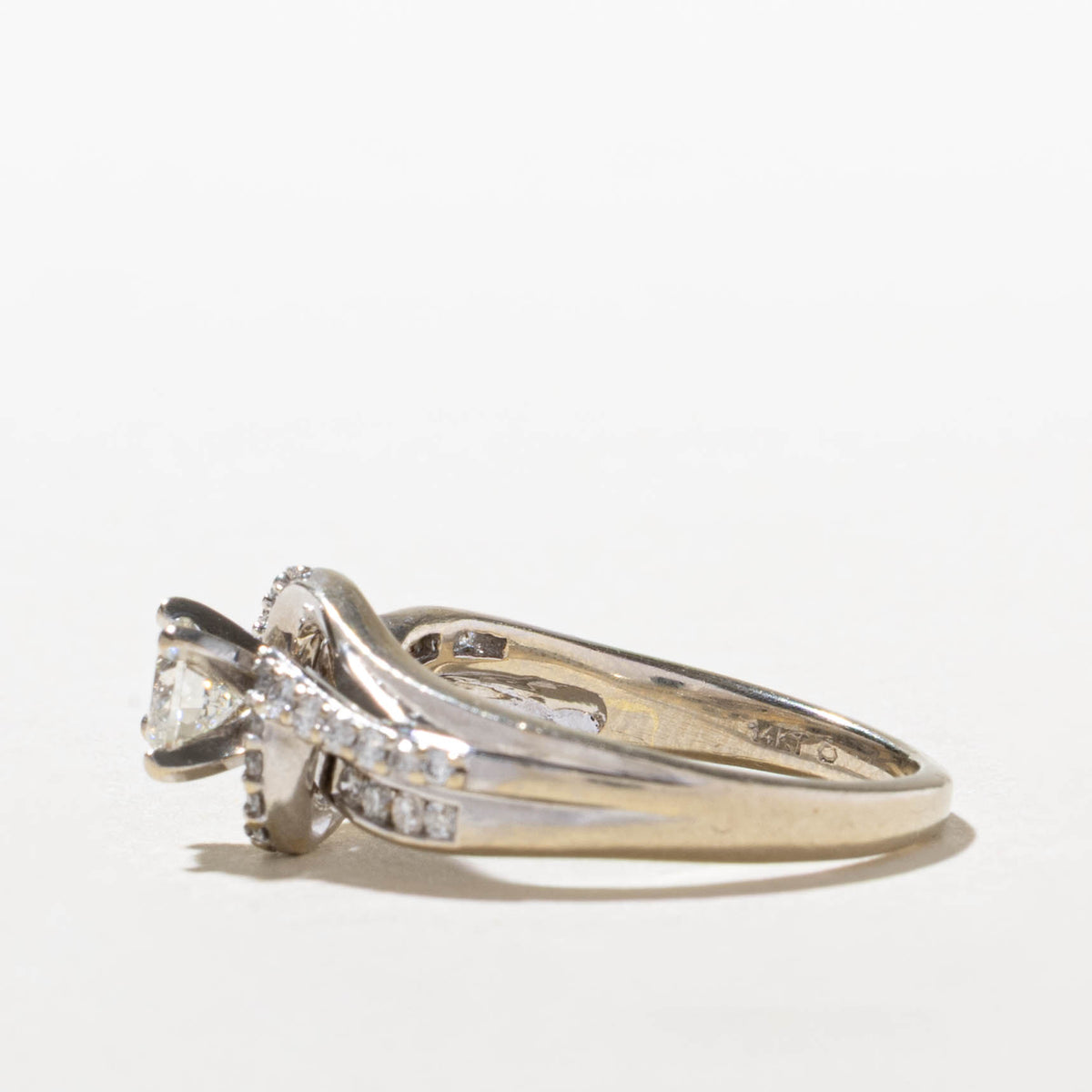 14k Diamond Accented Bypass Ring | 0.42ct I1 H/I, 0.24ctw | SZ 6.5