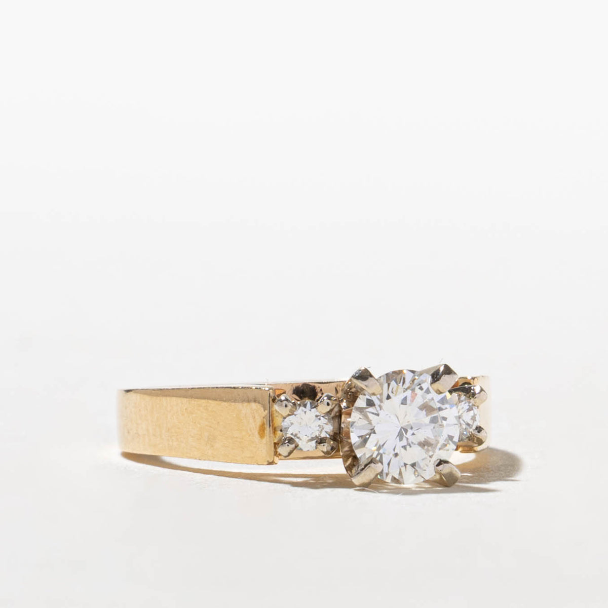 14k Diamond Side Accented Ring | 0.50ct SI1/SI2 G/H, 0.09ctw | SZ 4.5