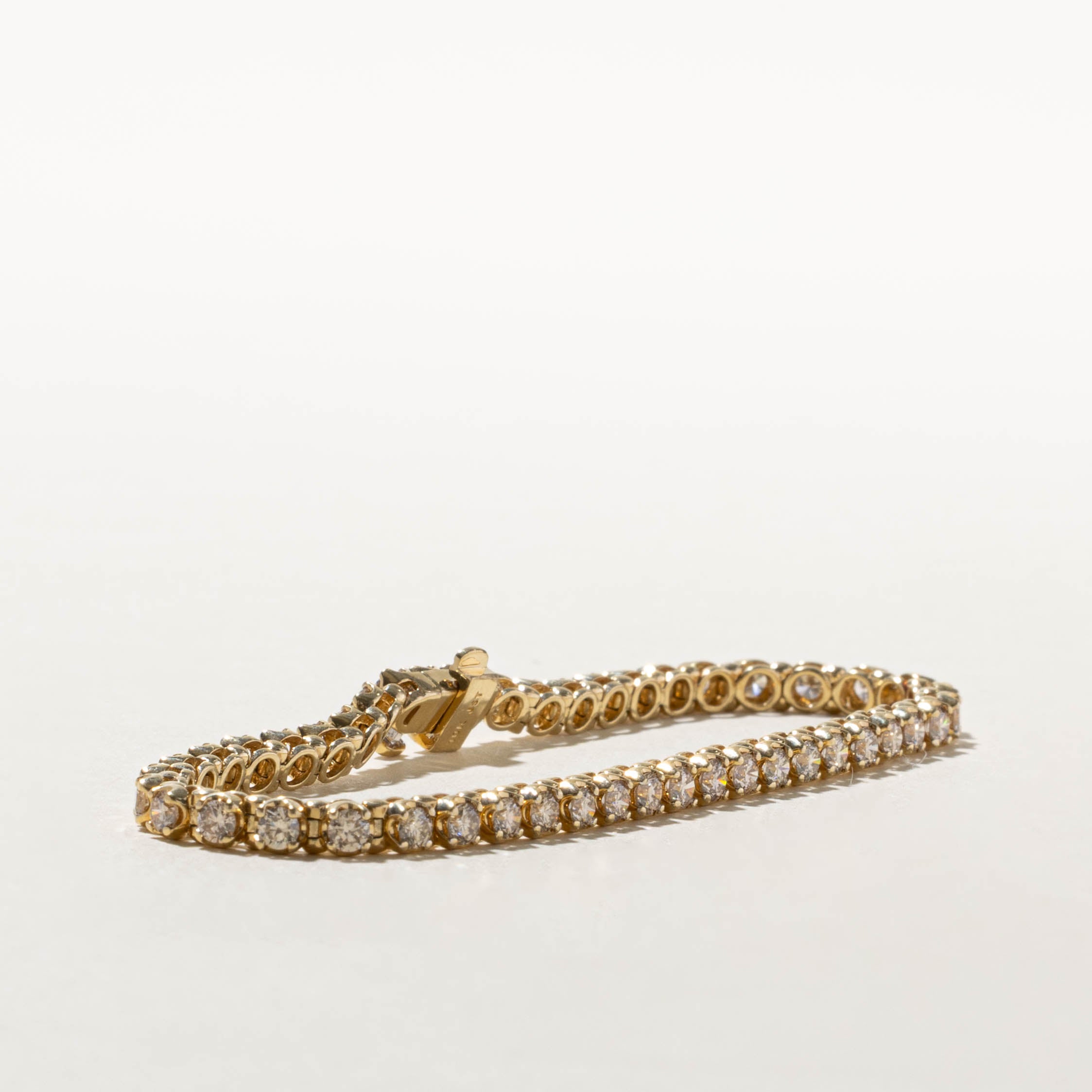 10k Diamond Tennis Bracelet | 3.82ctw | 7"