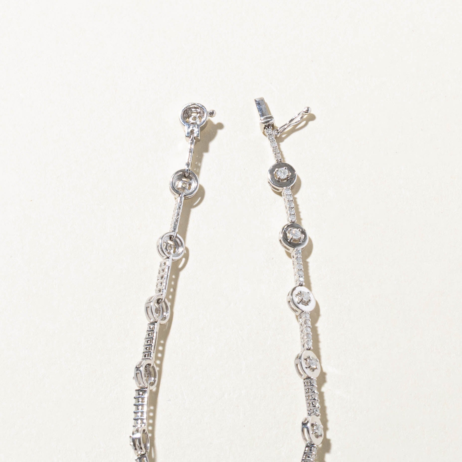 10k Bezel Set Diamond Satellite Bracelet | 0.77ctw | 7"