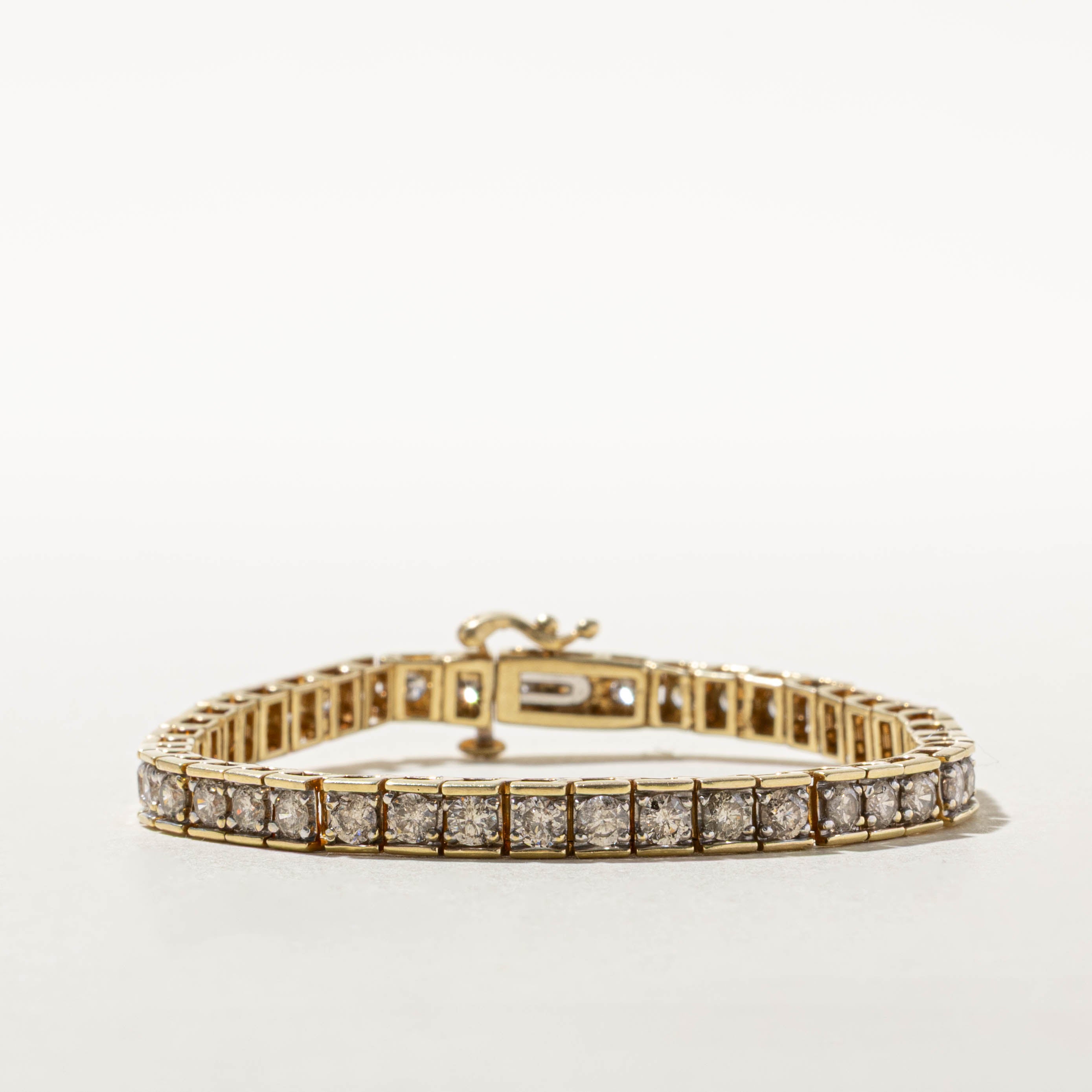 14k Diamond Tennis Bracelet | 3.96ctw | 6”