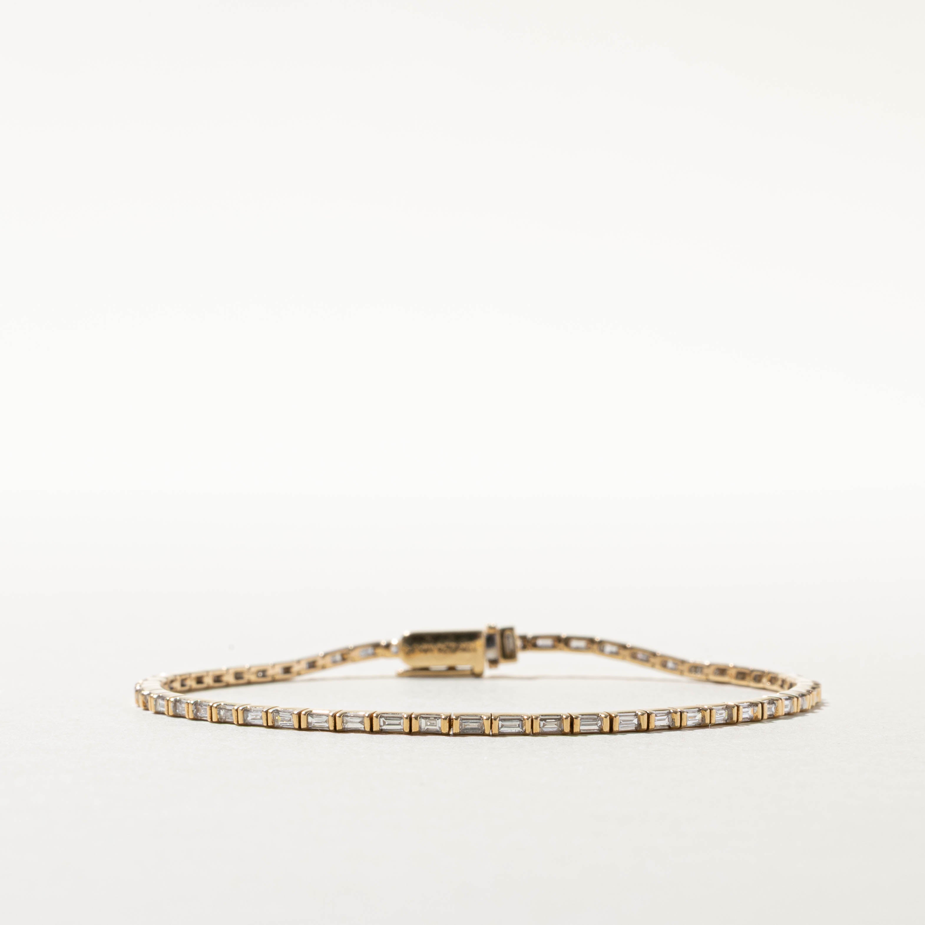 10k Diamond Thin Tennis Bracelet | 0.74ctw | 7.5"