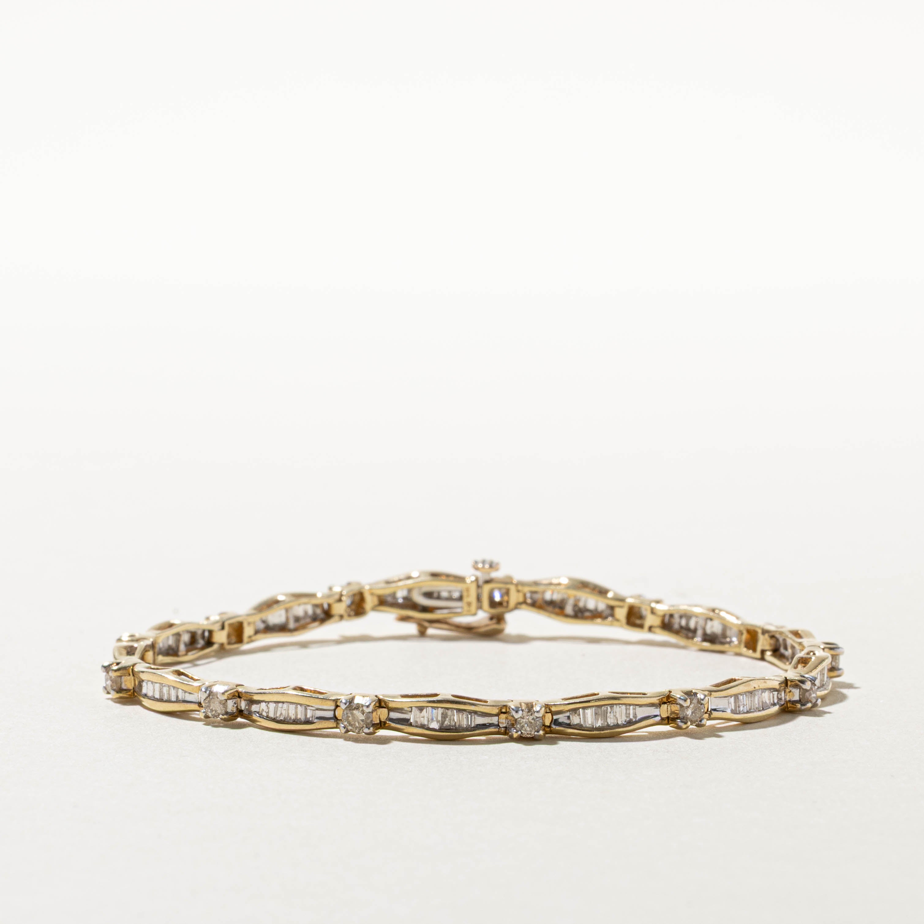 14k Diamond Marquise Tennis Bracelet | 0.84ctw | 7.5"