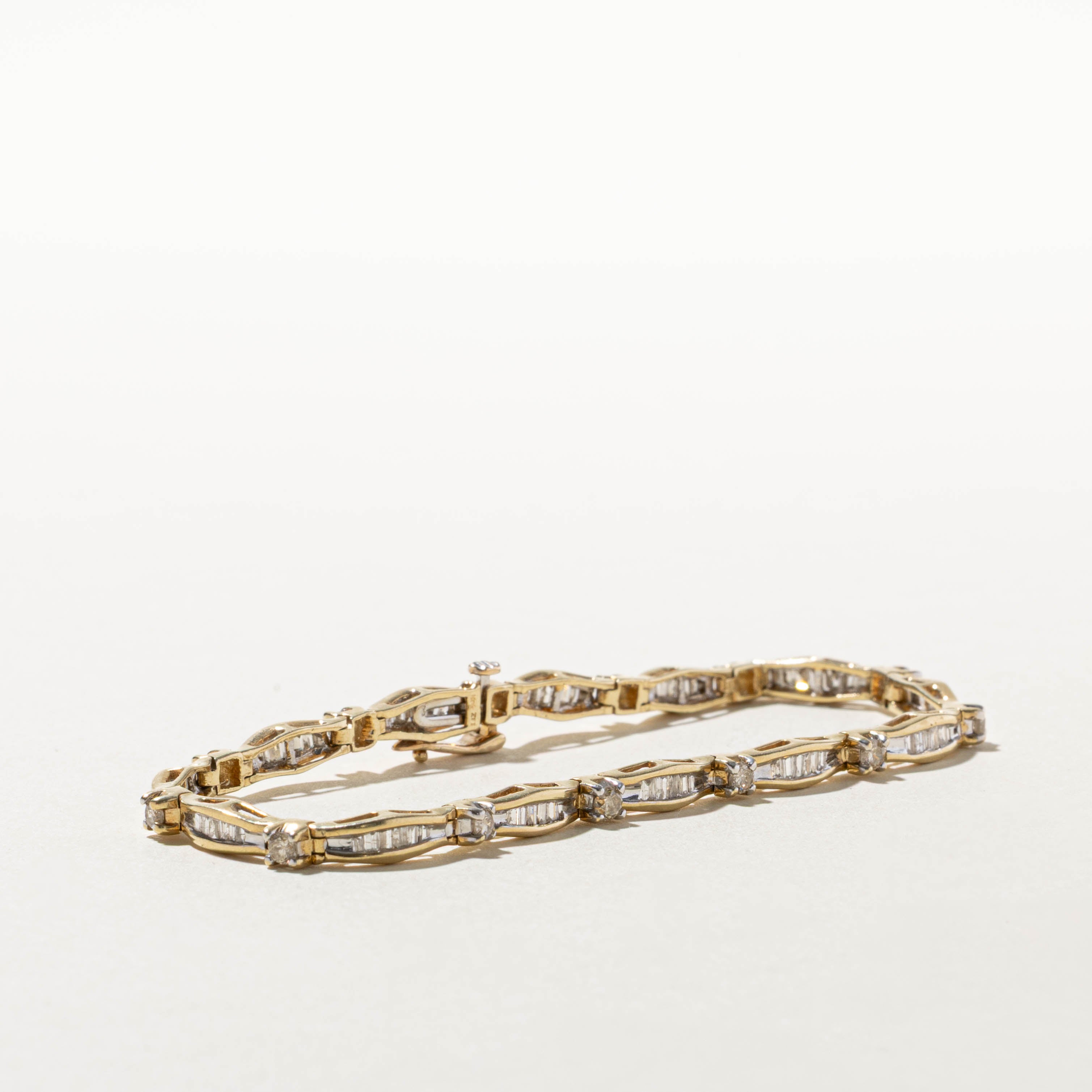 14k Diamond Marquise Tennis Bracelet | 0.84ctw | 7.5"