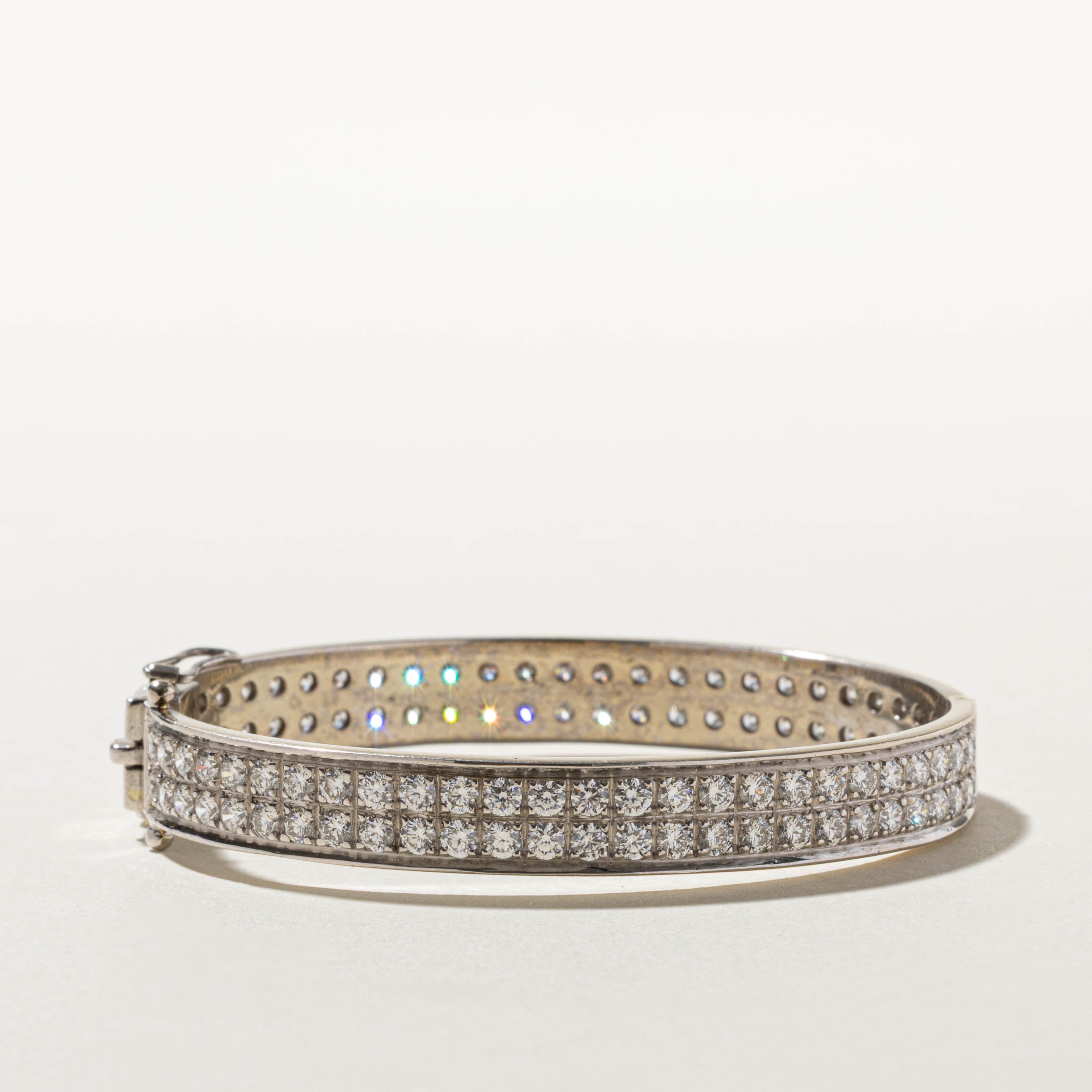 14k Diamond Grid Tennis Bracelet | 4.68ctw | 6"