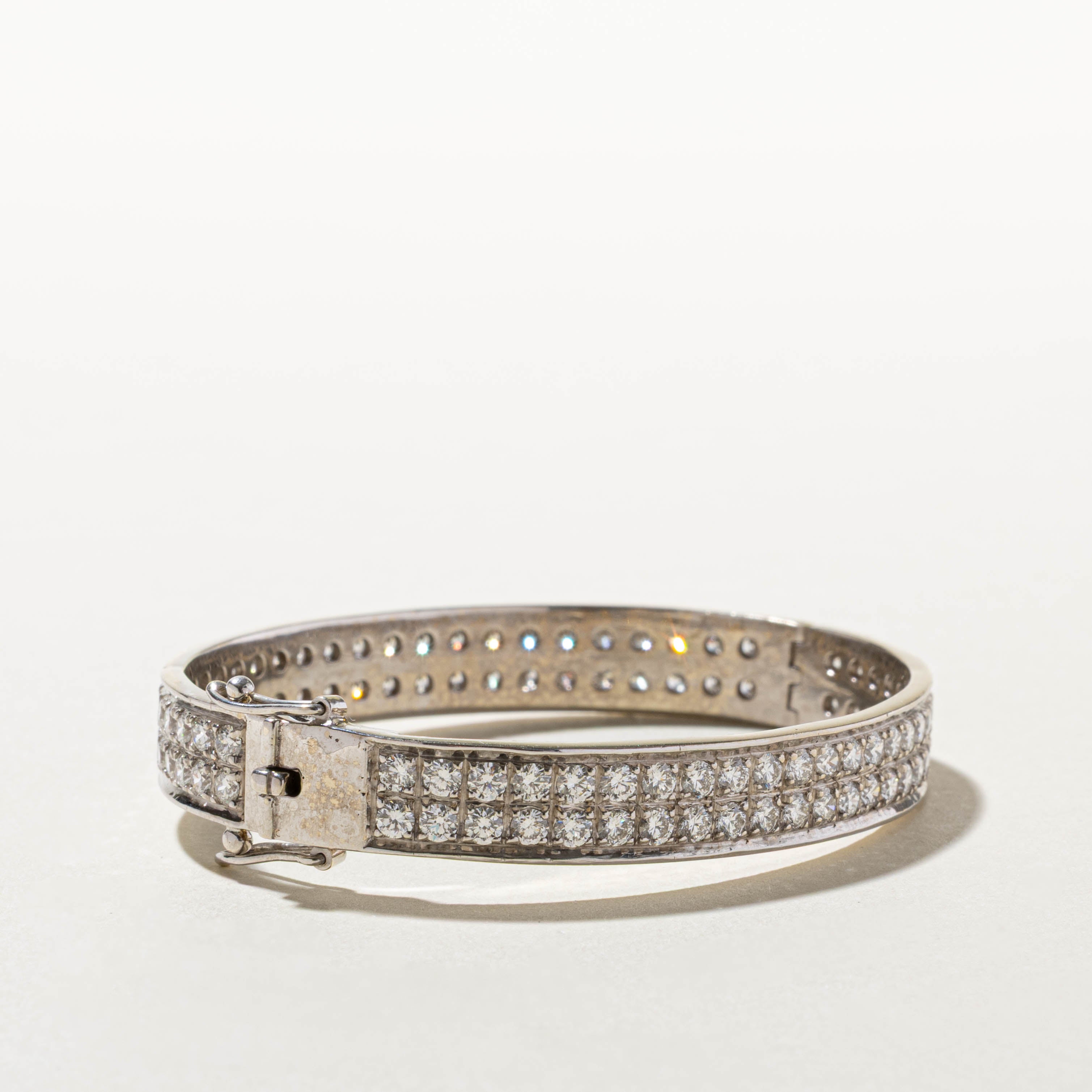 14k Diamond Grid Tennis Bracelet | 4.68ctw | 6"