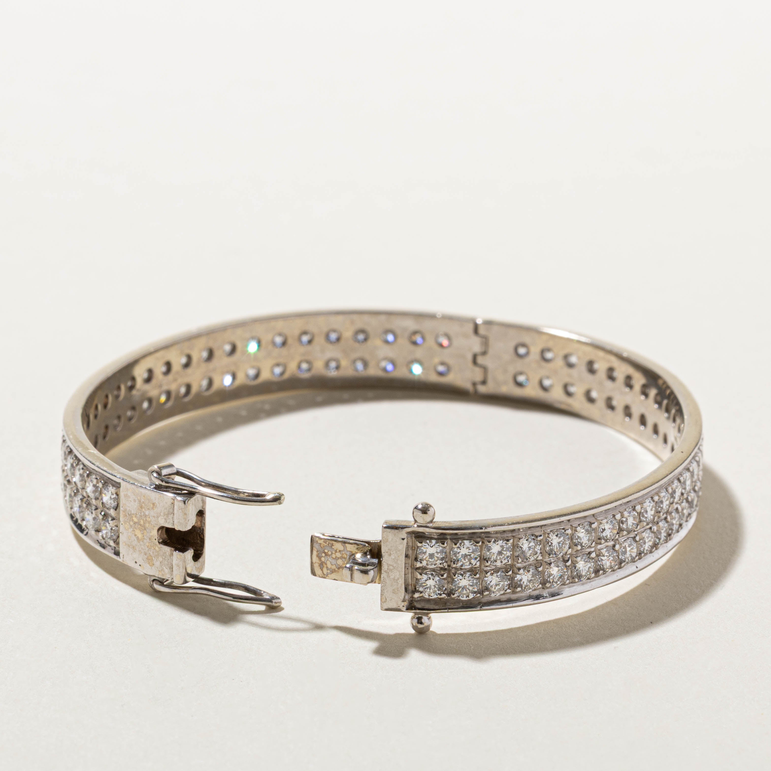 14k Diamond Grid Tennis Bracelet | 4.68ctw | 6"
