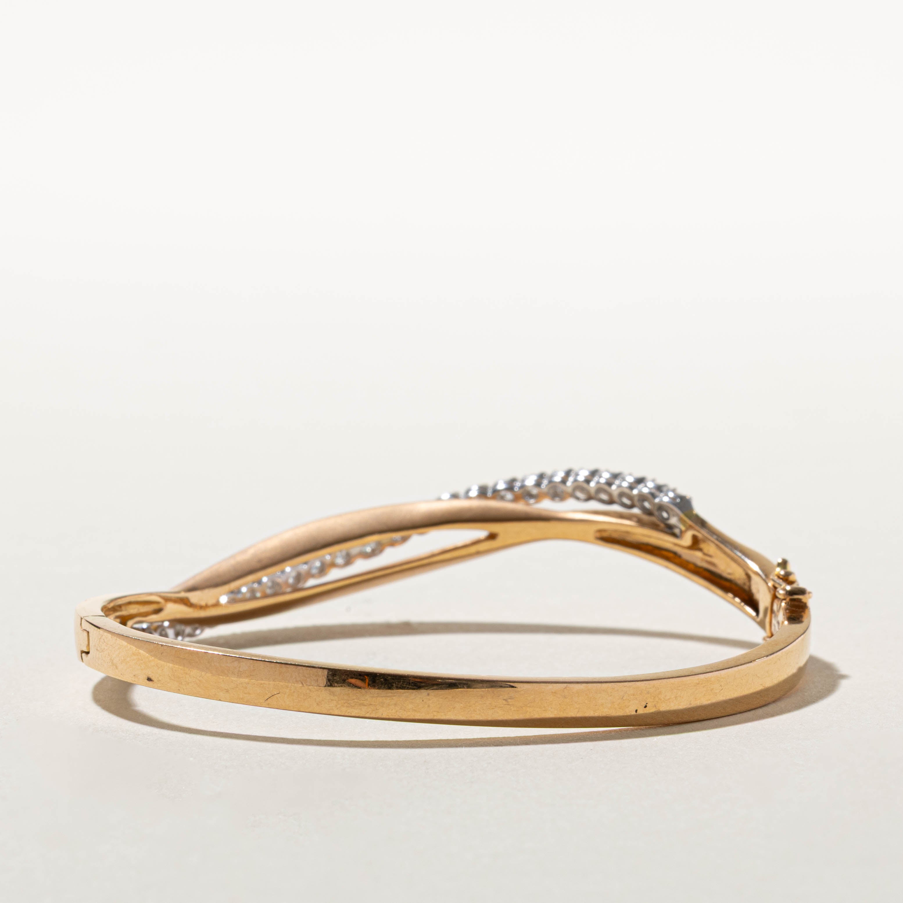 18k Diamond Crossover Bangle | 0.51ctw | 6"