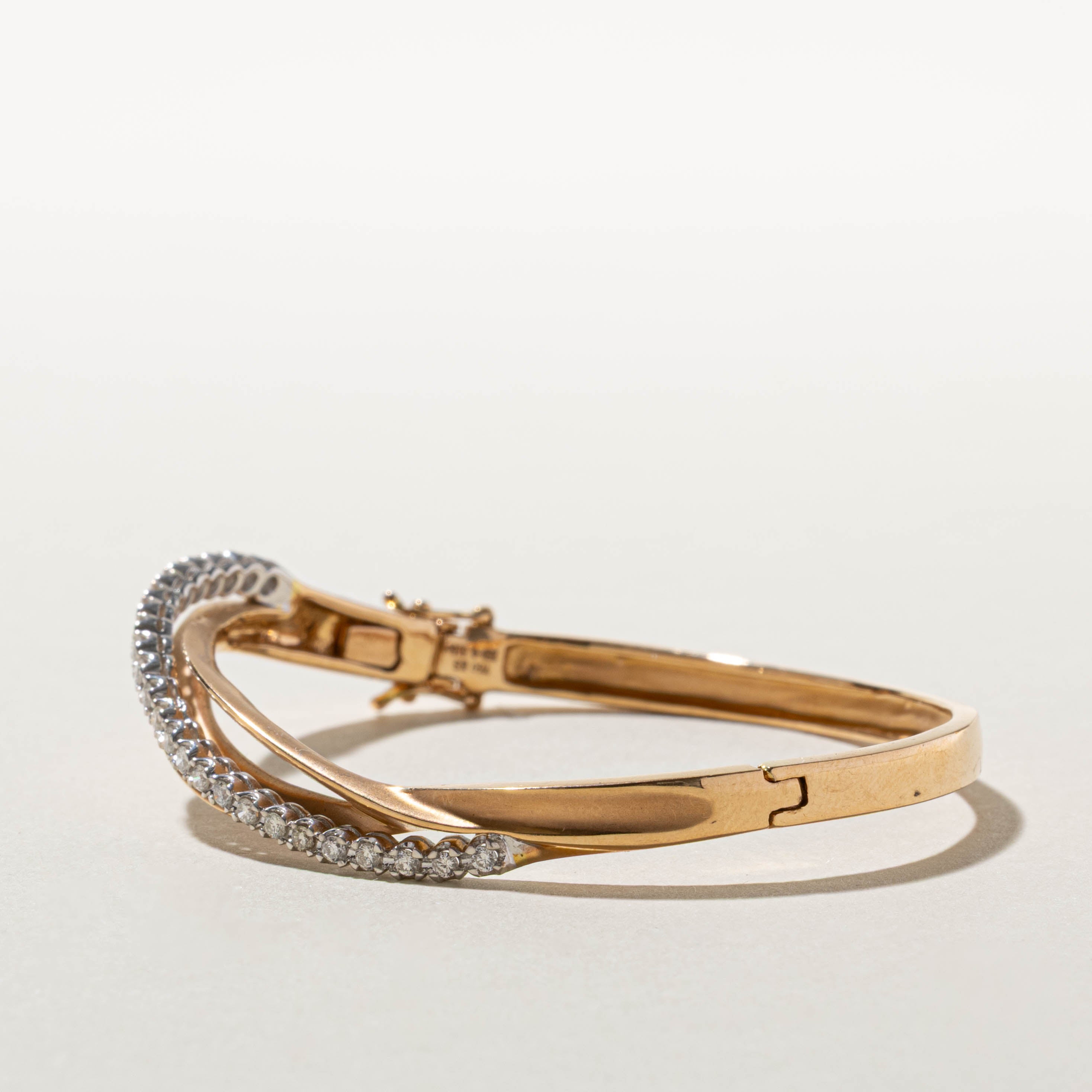 18k Diamond Crossover Bangle | 0.51ctw | 6"