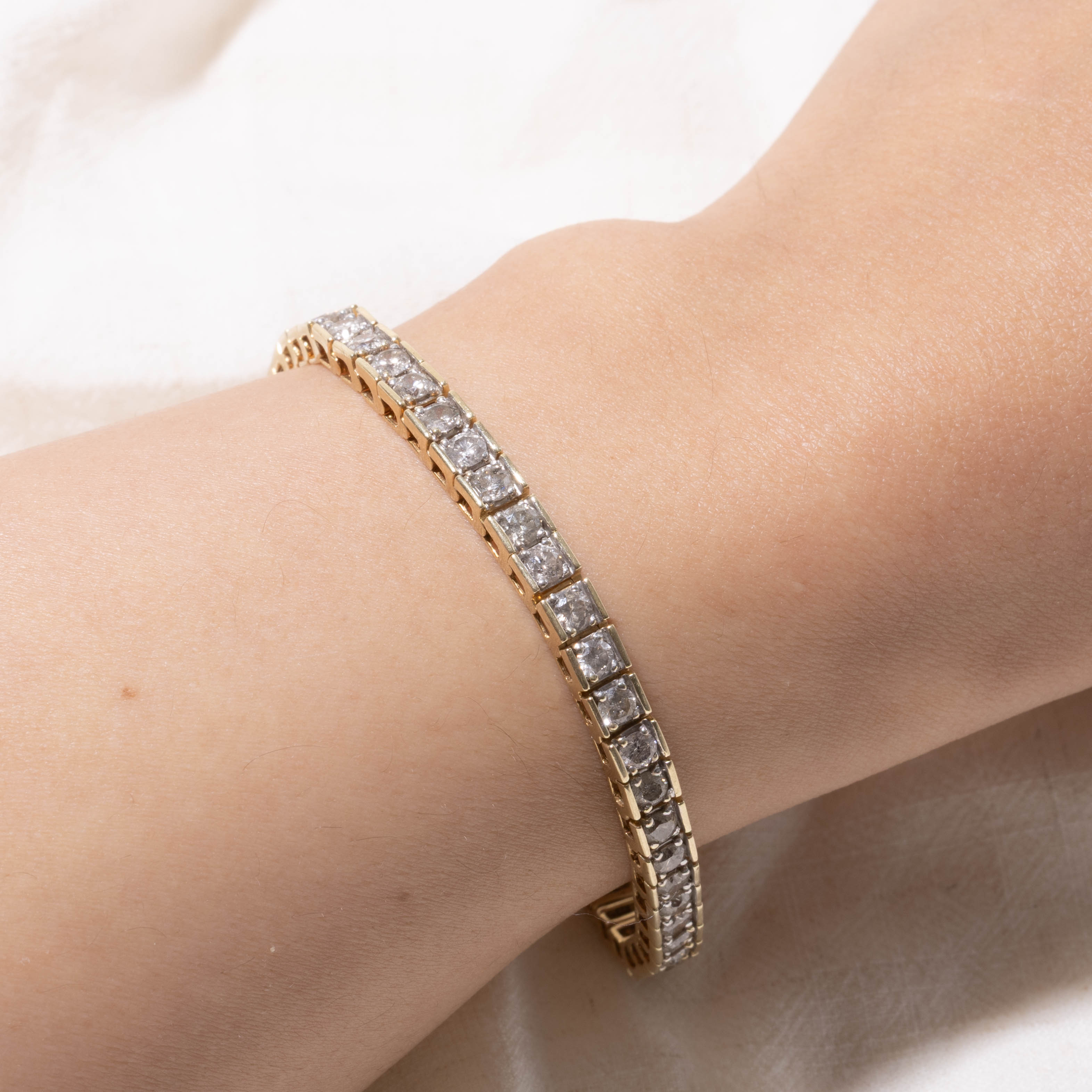 14k Diamond Tennis Bracelet | 3.96ctw | 6”