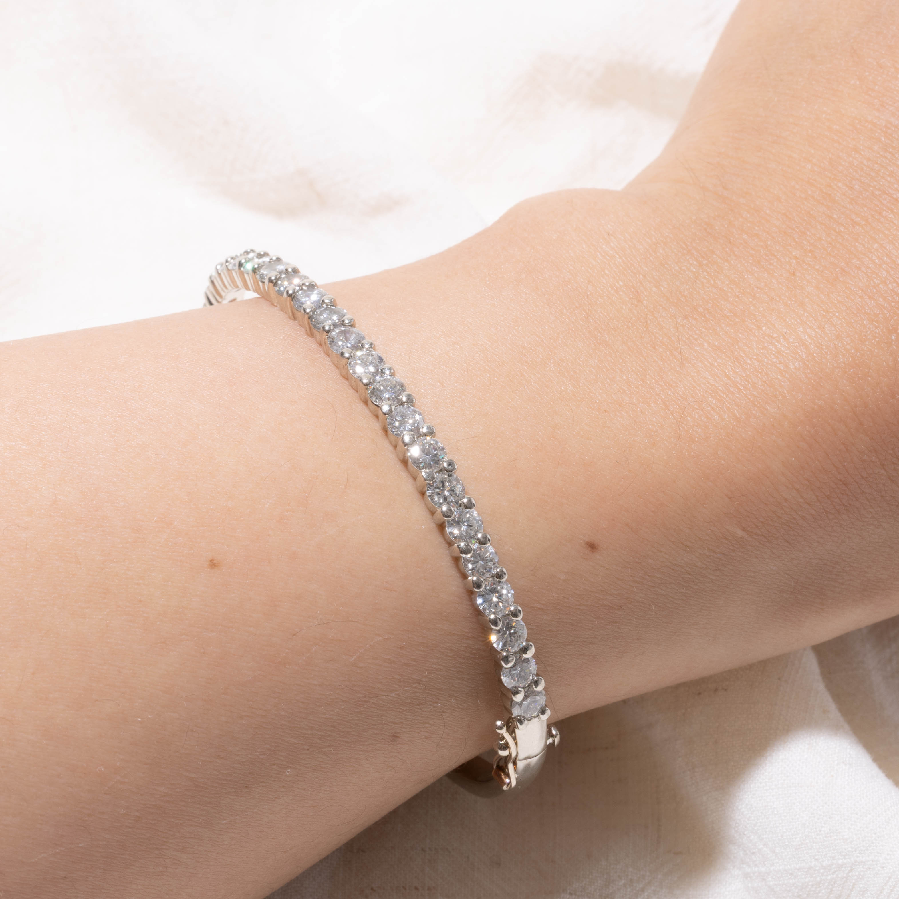 18k Diamond Tennis Bracelet | 3.68ctw | 6.5"