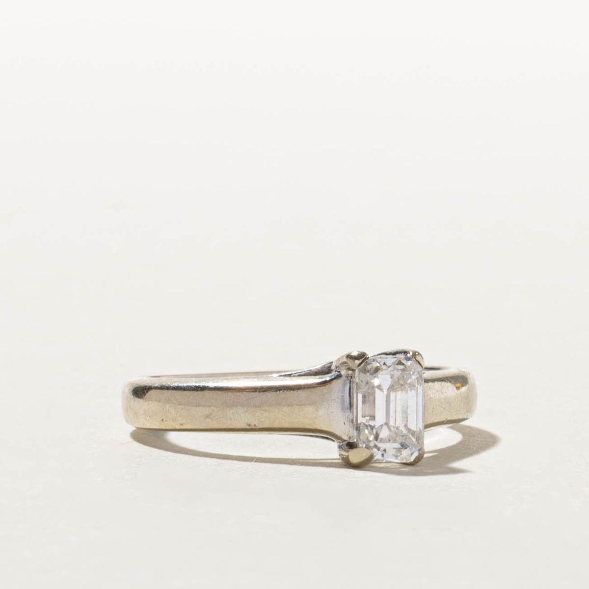 14k Emerald Cut Solitaire Diamond Ring | 0.72ct SI2 F | SZ 6.75