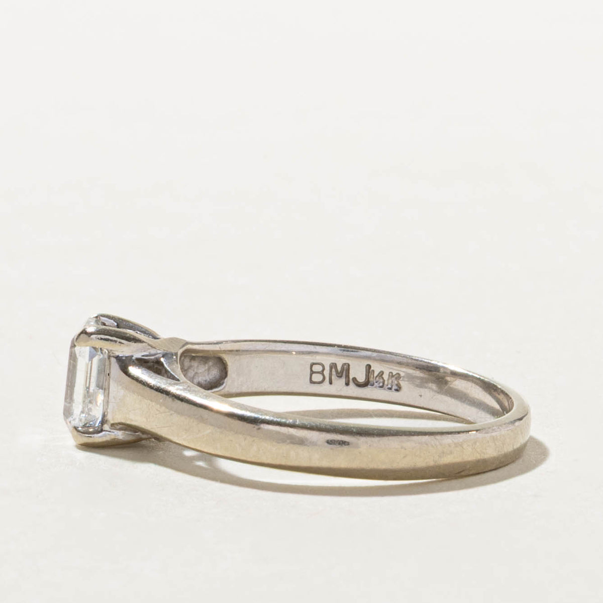 14k Emerald Cut Solitaire Diamond Ring | 0.72ct SI2 F | SZ 6.75