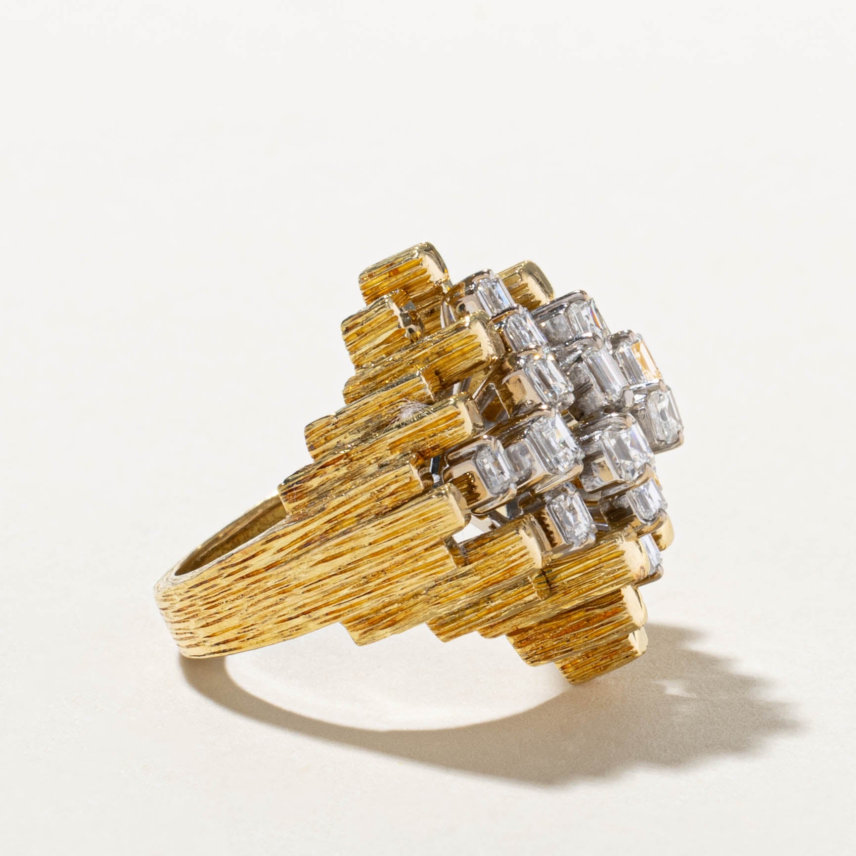 18k Diamond Pixel Cluster Removable Cocktail Ring | 1.44ctw | SZ 7.25