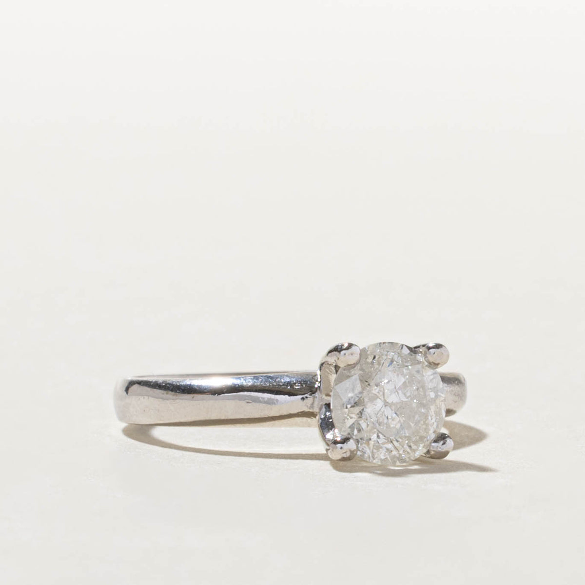 10k Round Brilliant Cut Solitaire Diamond Ring | 1.00ct I2 G | SZ 6