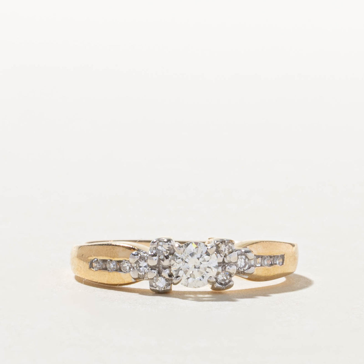 14k Diamond Cluster Accented Ring | 0.51ctw | SZ 6.5