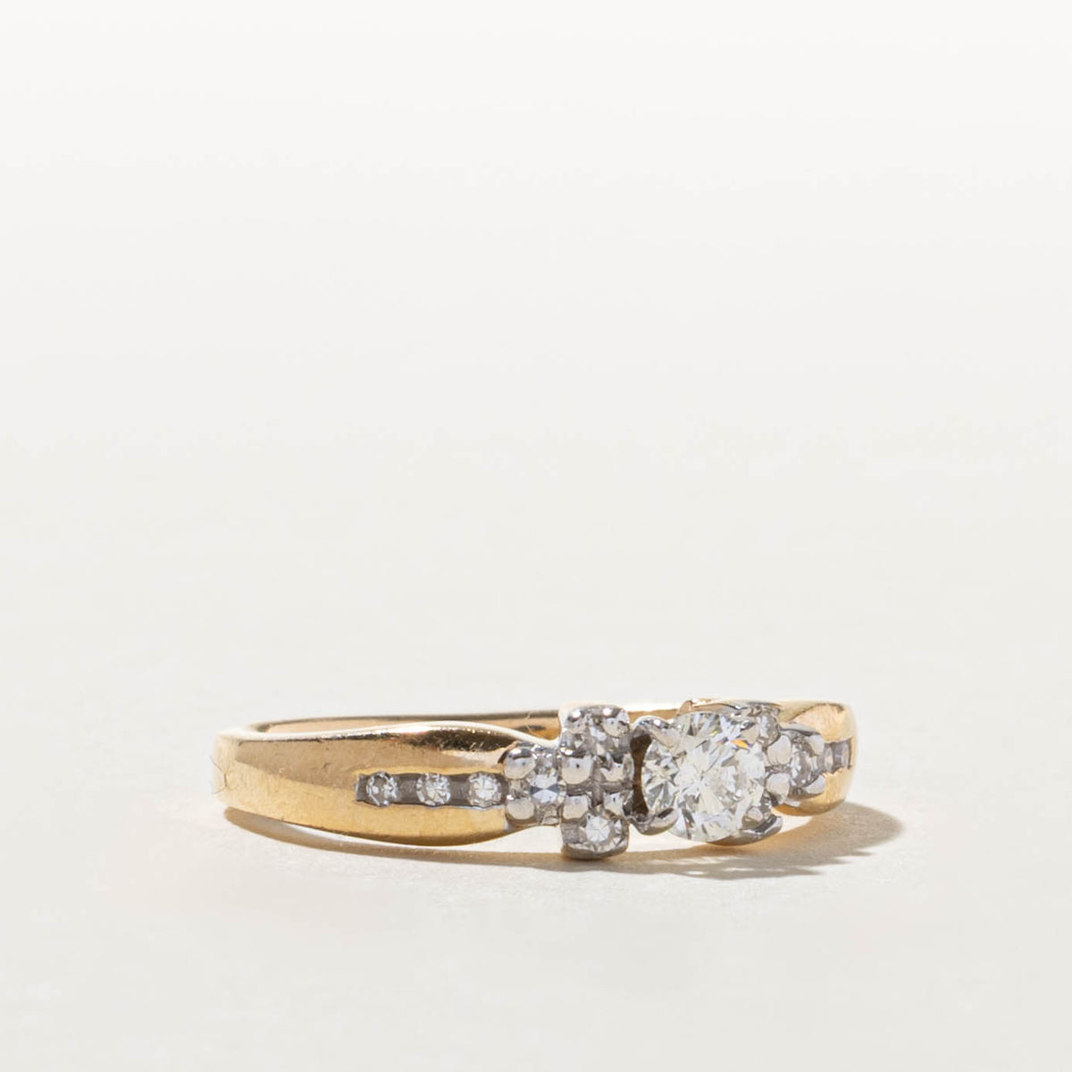 14k Diamond Cluster Accented Ring | 0.51ctw | SZ 6.5