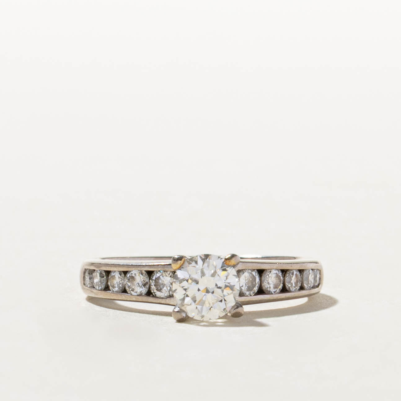 Canadian Diamond Channel Set Accented Ring | 0.56ct SI2 I, 0.35ctw | SZ 5