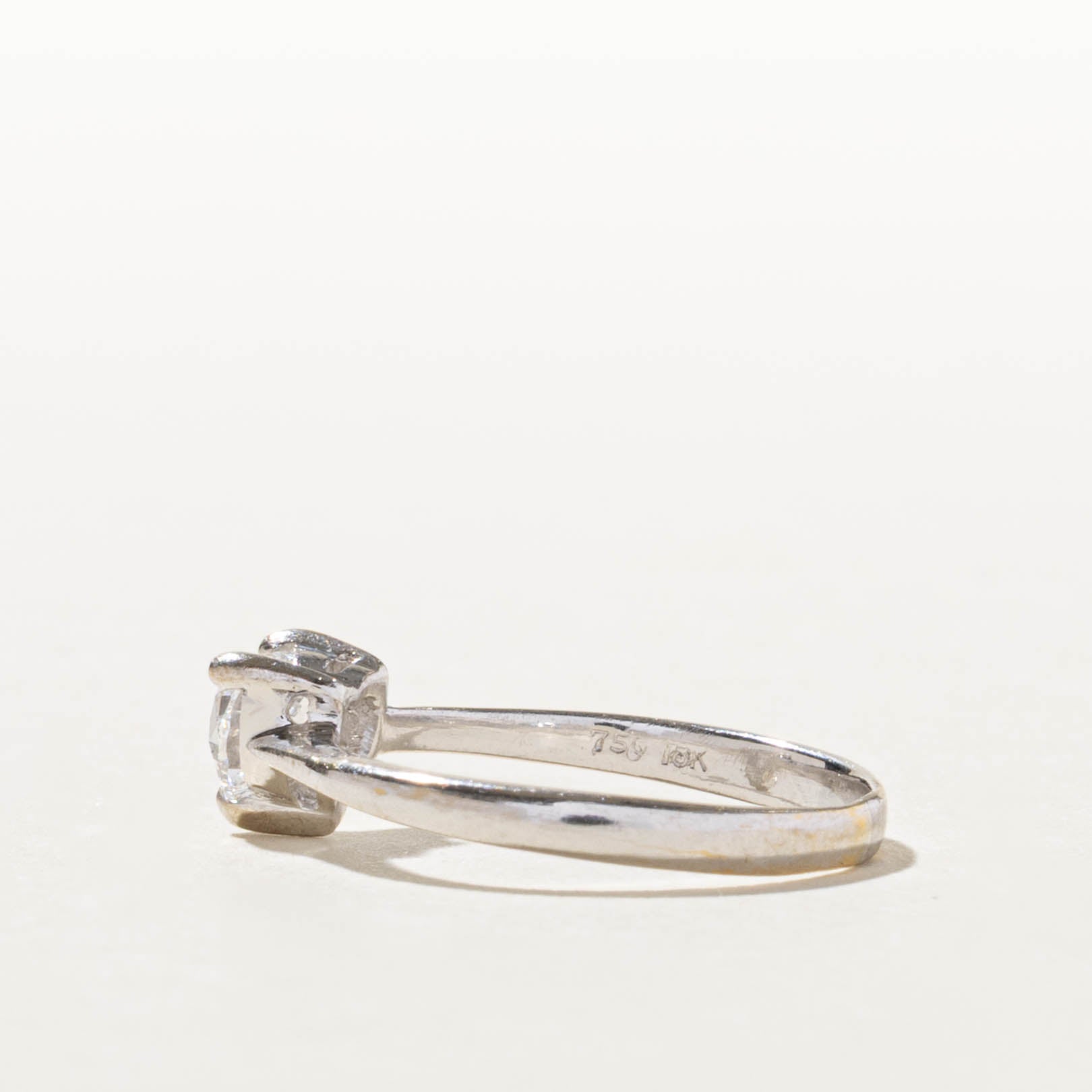 18k Heart Cut Solitaire Diamond Ring | 0.56ct VS1 E/F | SZ 5.75