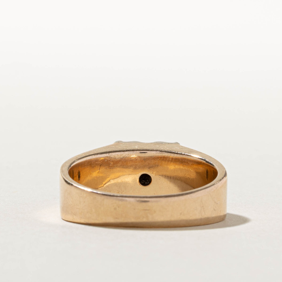 10k Illusion Set Diamond Signet Ring | 1.01ct SI2 J/K | SZ 11