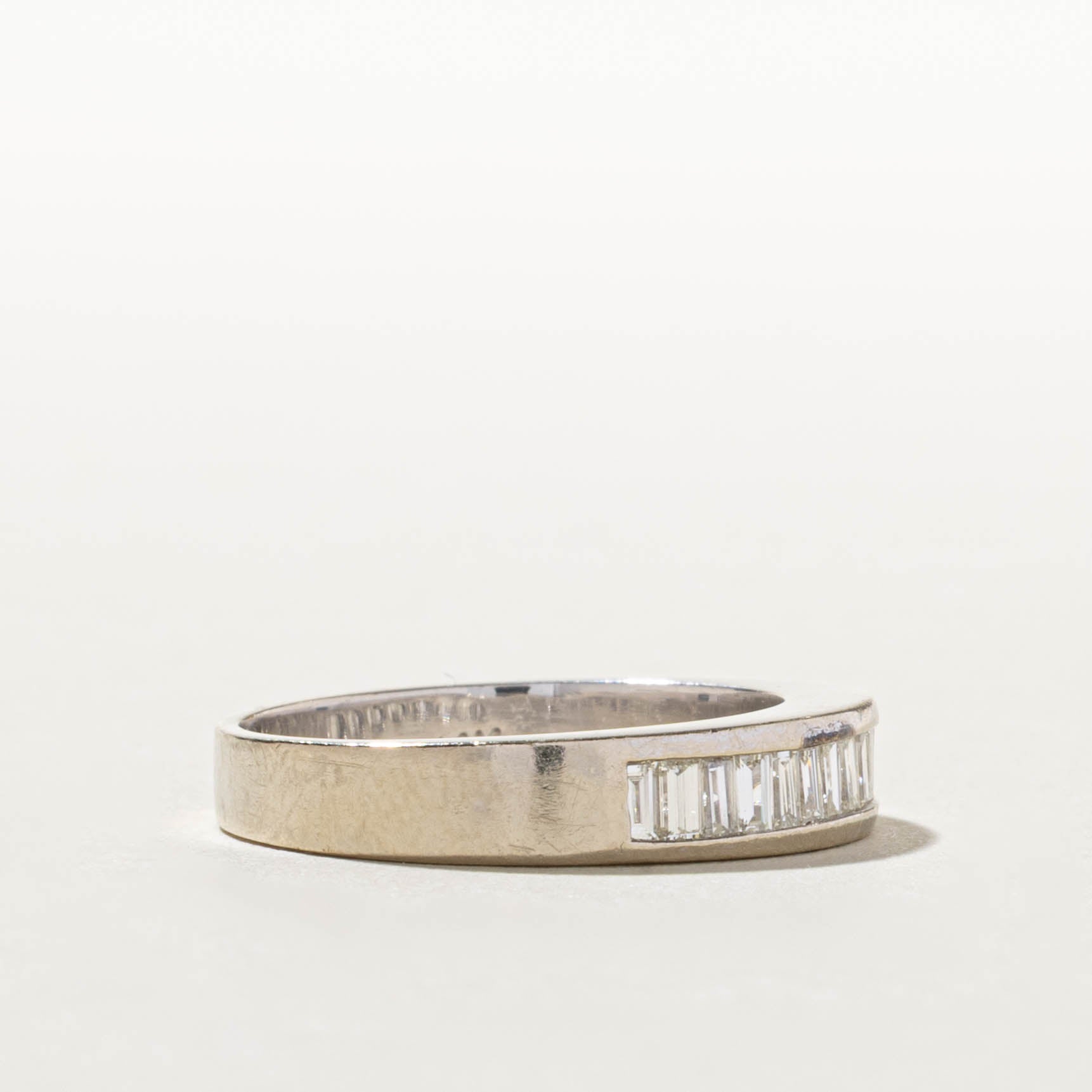 Baguette Cut Semi Eternity Diamond Band | 1.00ctw | 4.65mm | SZ 8.5