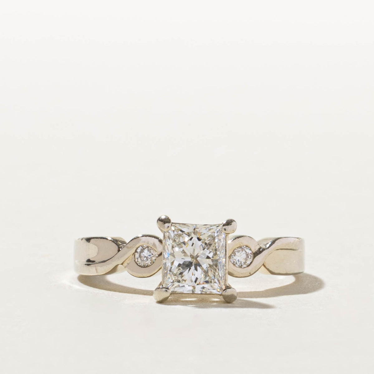14k Princess Cut Diamond Accented Ring | 0.85ct SI2 G/H, 0.06ctw | SZ 5.25