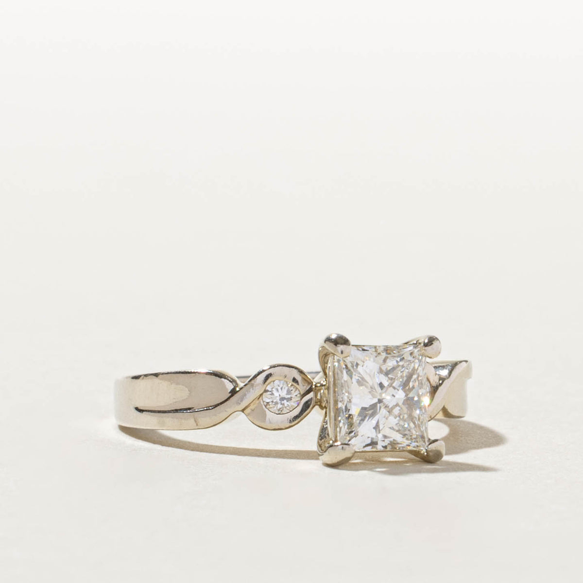 14k Princess Cut Diamond Accented Ring | 0.85ct SI2 G/H, 0.06ctw | SZ 5.25