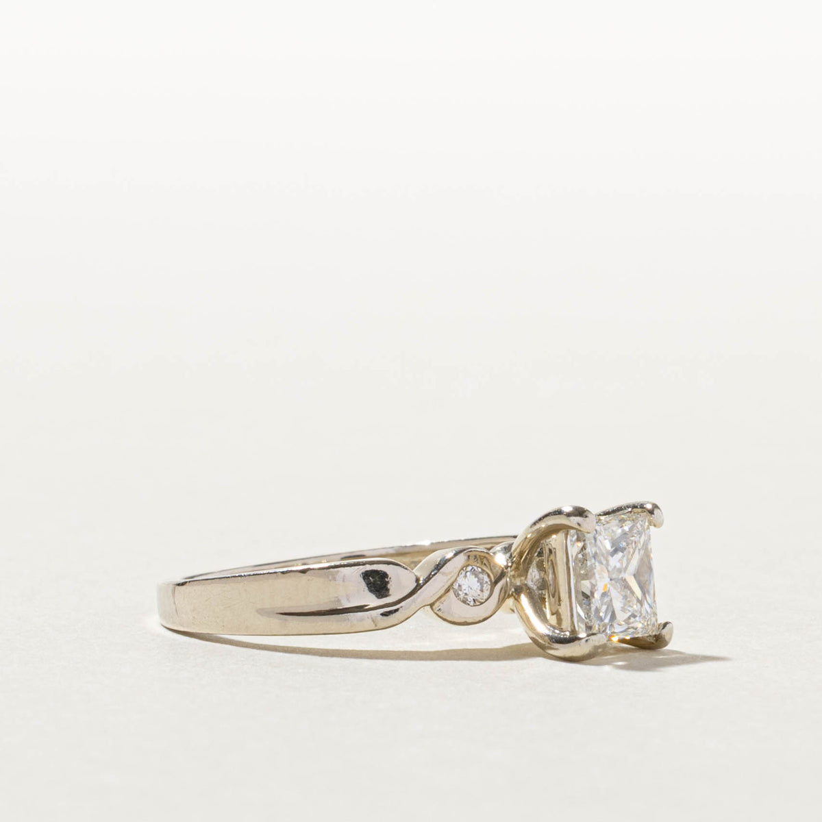 14k Princess Cut Diamond Accented Ring | 0.85ct SI2 G/H, 0.06ctw | SZ 5.25