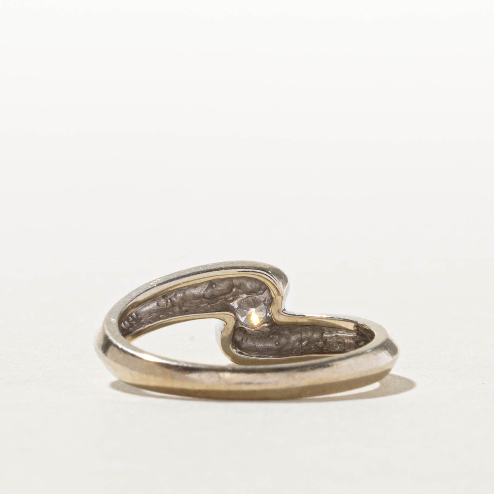 14k Canadian Diamond Bypass Ring | 0.33ct I1 F Ex | SZ 6.75