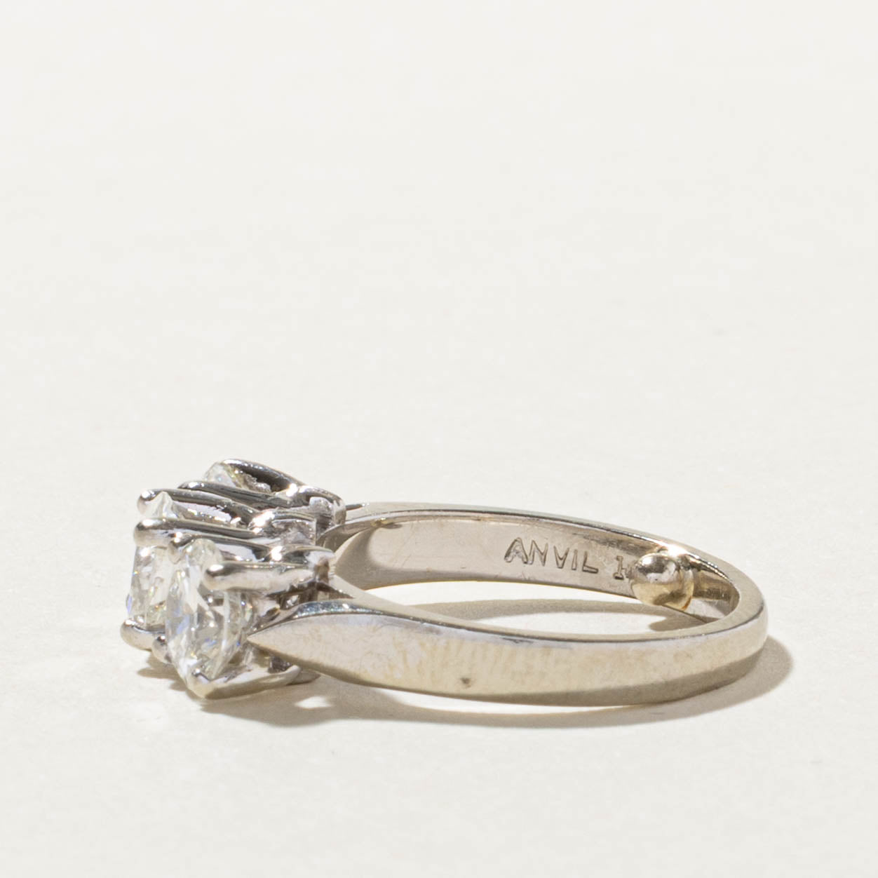 14k Three Stone Diamond Ring | 1.22ctw SI1/SI2 H | SZ 2.25