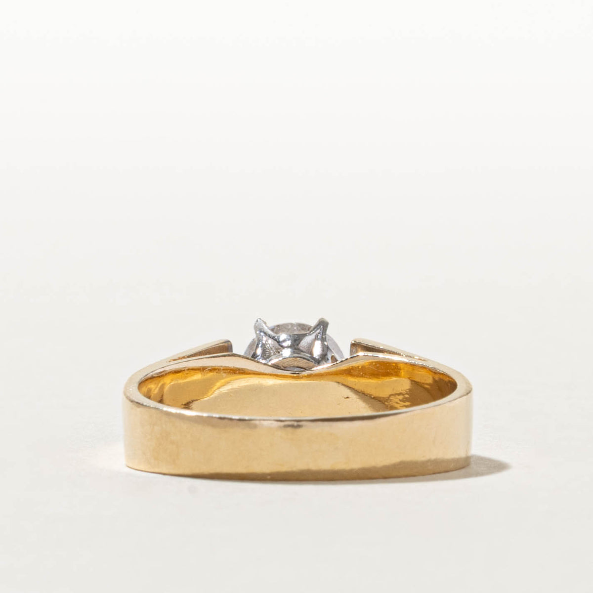 14k Round Brilliant Solitaire Diamond Ring | 1.10ct I2 H | SZ 8.75