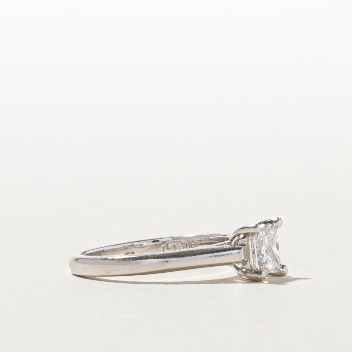 Princess Cut Solitaire Diamond Ring | 0.70ct VS2 J | SZ 6.25