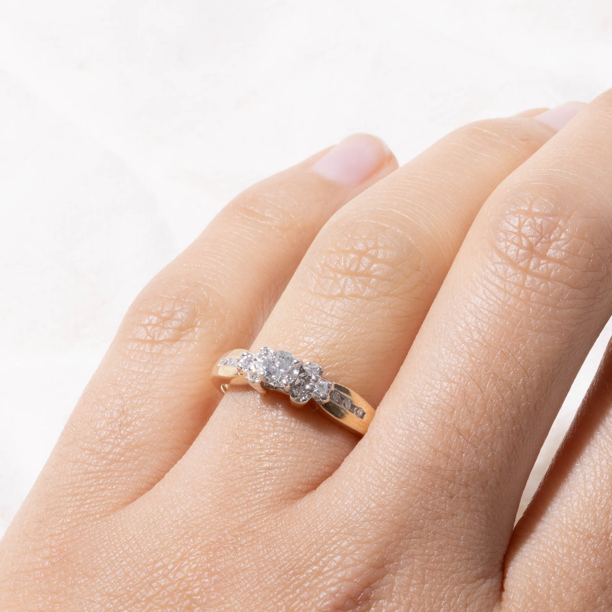 14k Diamond Cluster Accented Ring | 0.51ctw | SZ 6.5
