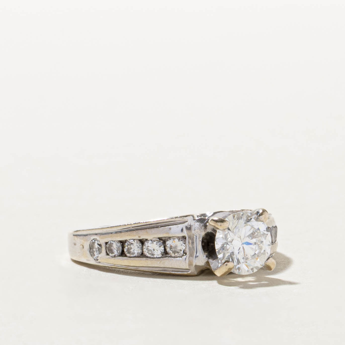 14k Diamond Channel Set Accented Ring | 0.74ct SI2/I1 H, 0.24ctw | SZ 4.75