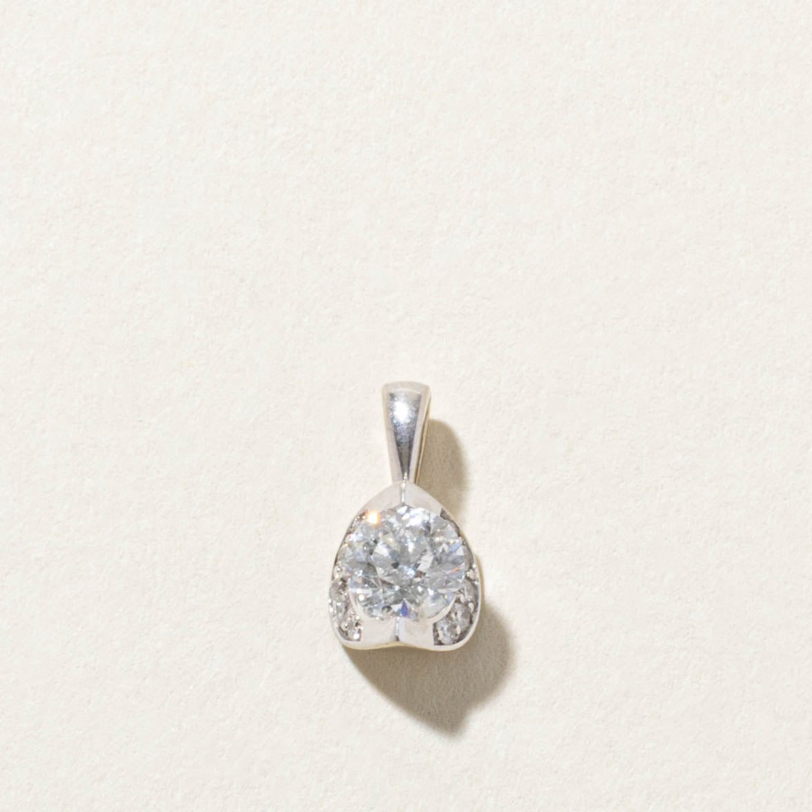 14k Diamond Accented Pendant | 0.40ct SI2 G, 0.05ctw