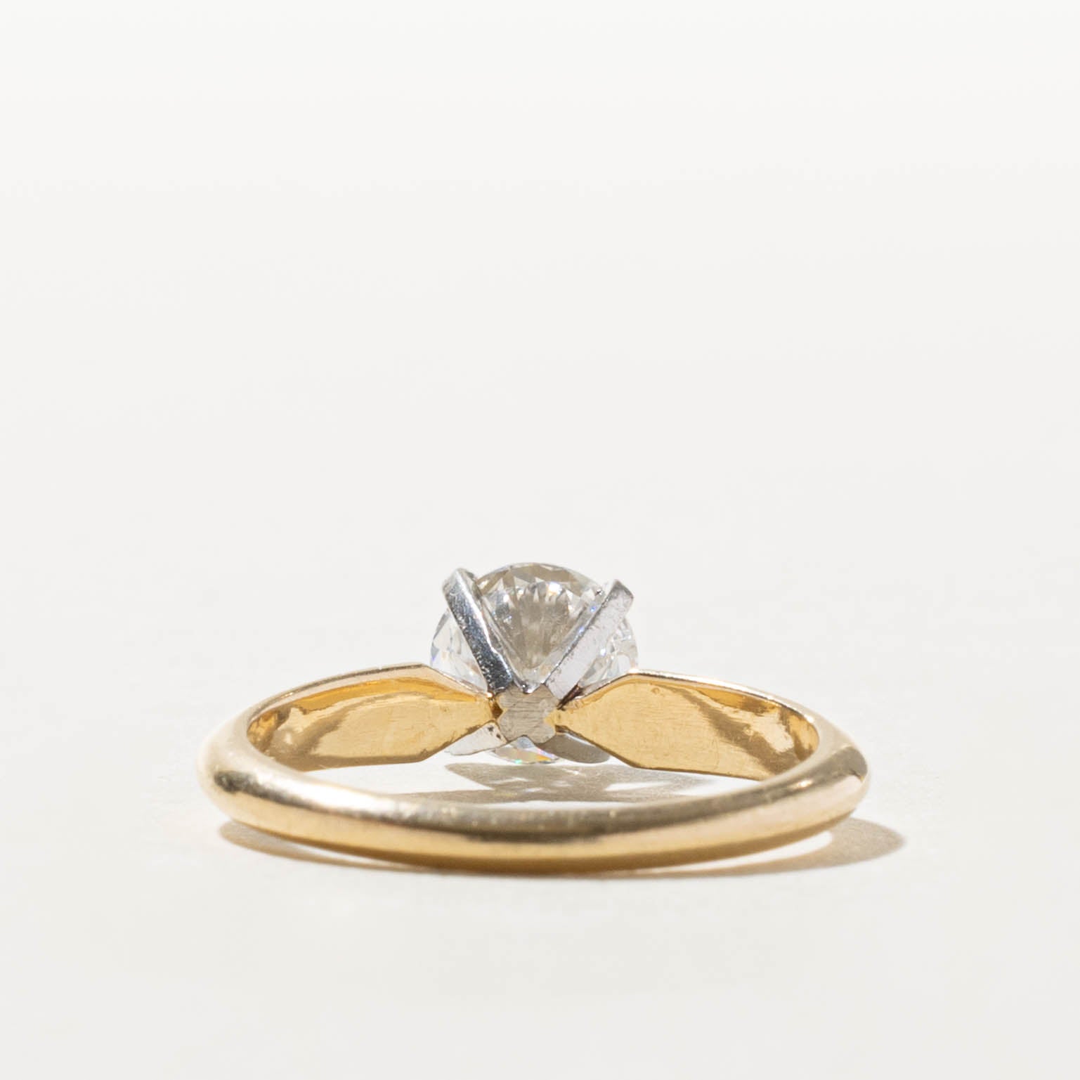 14k Round Brilliant Solitaire Diamond Ring | 0.88ct I1 G/H | SZ 5.75