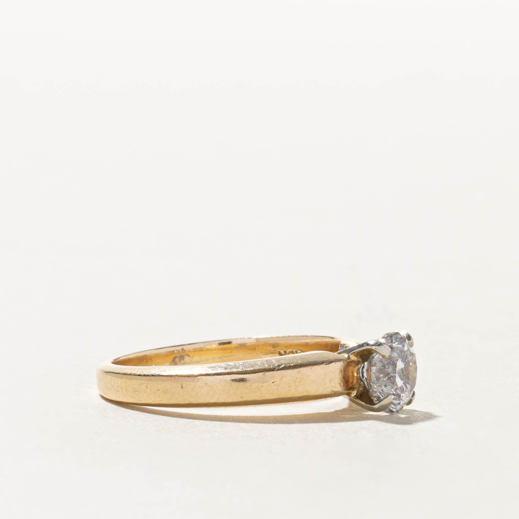 14k Round Brilliant Cut Solitaire Diamond Ring | 0.82ct I1/I2 I | SZ 6.75